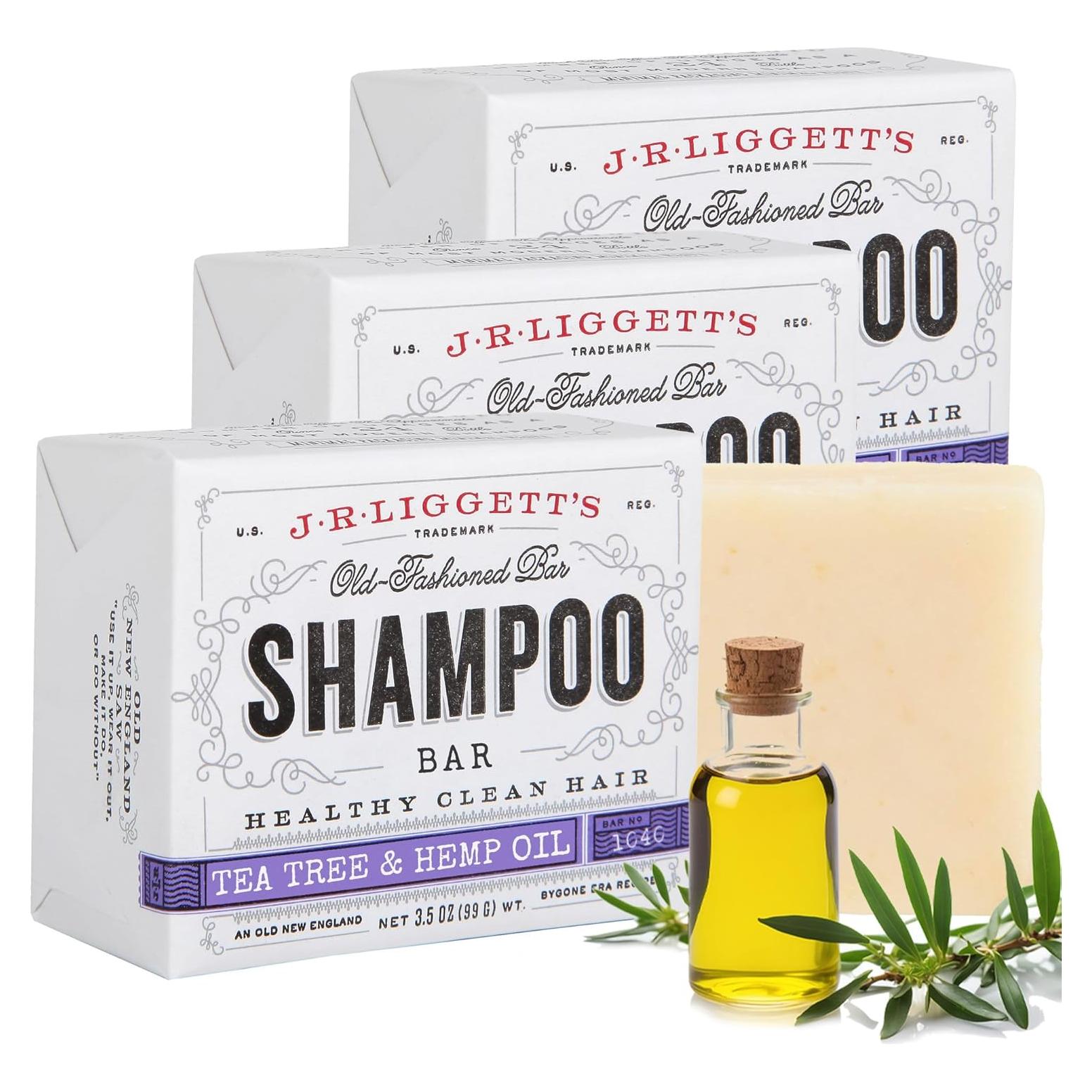 Champú en Barra J.R. LIGGETT'S - Aceite de Árbol de Té - 3 Unidades