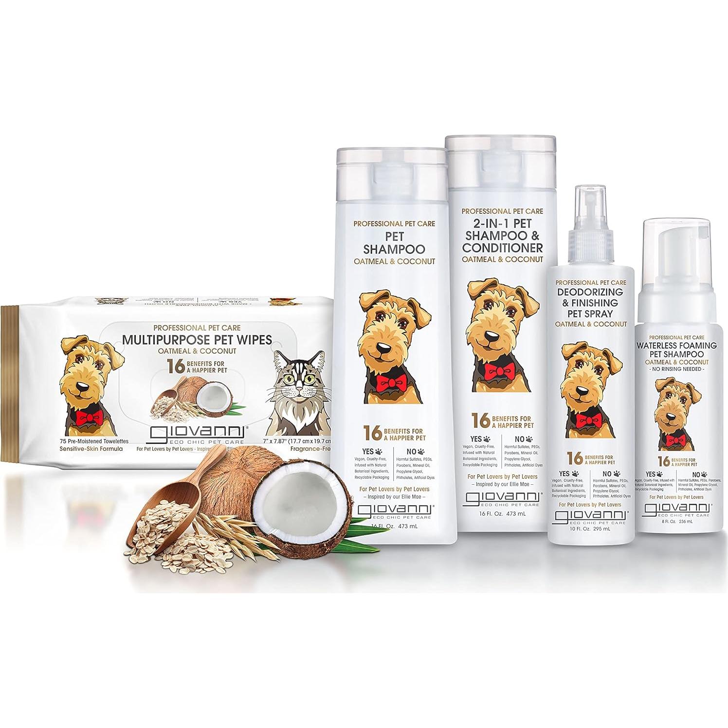 Champú Profesional para Mascotas GIOVANNI 3.78 L - Avena y Coco