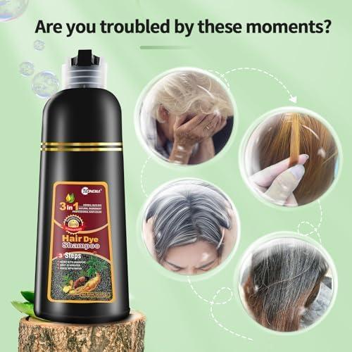 Champú Colorante 3 en 1 Leorx Marrón 2 Piezas 1.17 kg