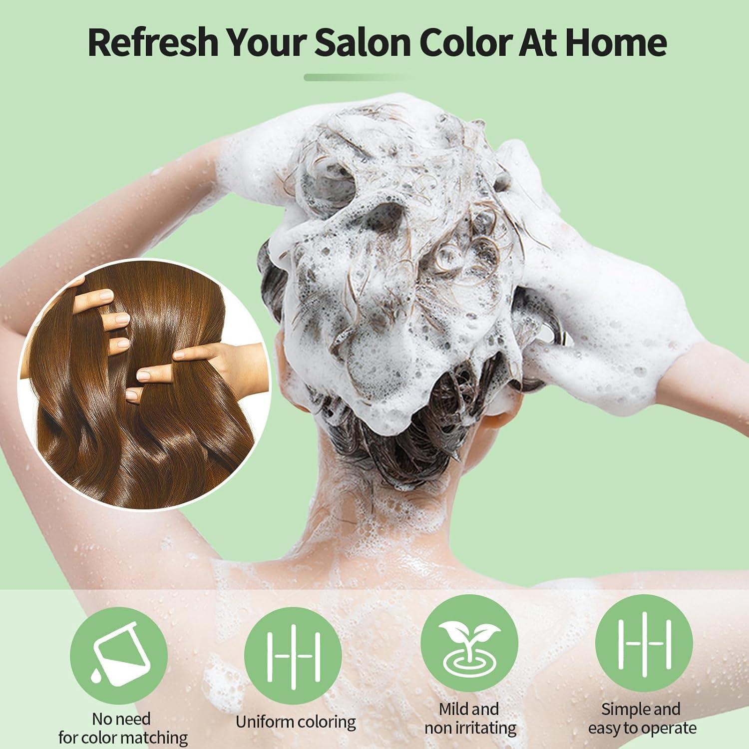 Champú Colorante 3 en 1 Leorx Marrón 2 Piezas 1.17 kg