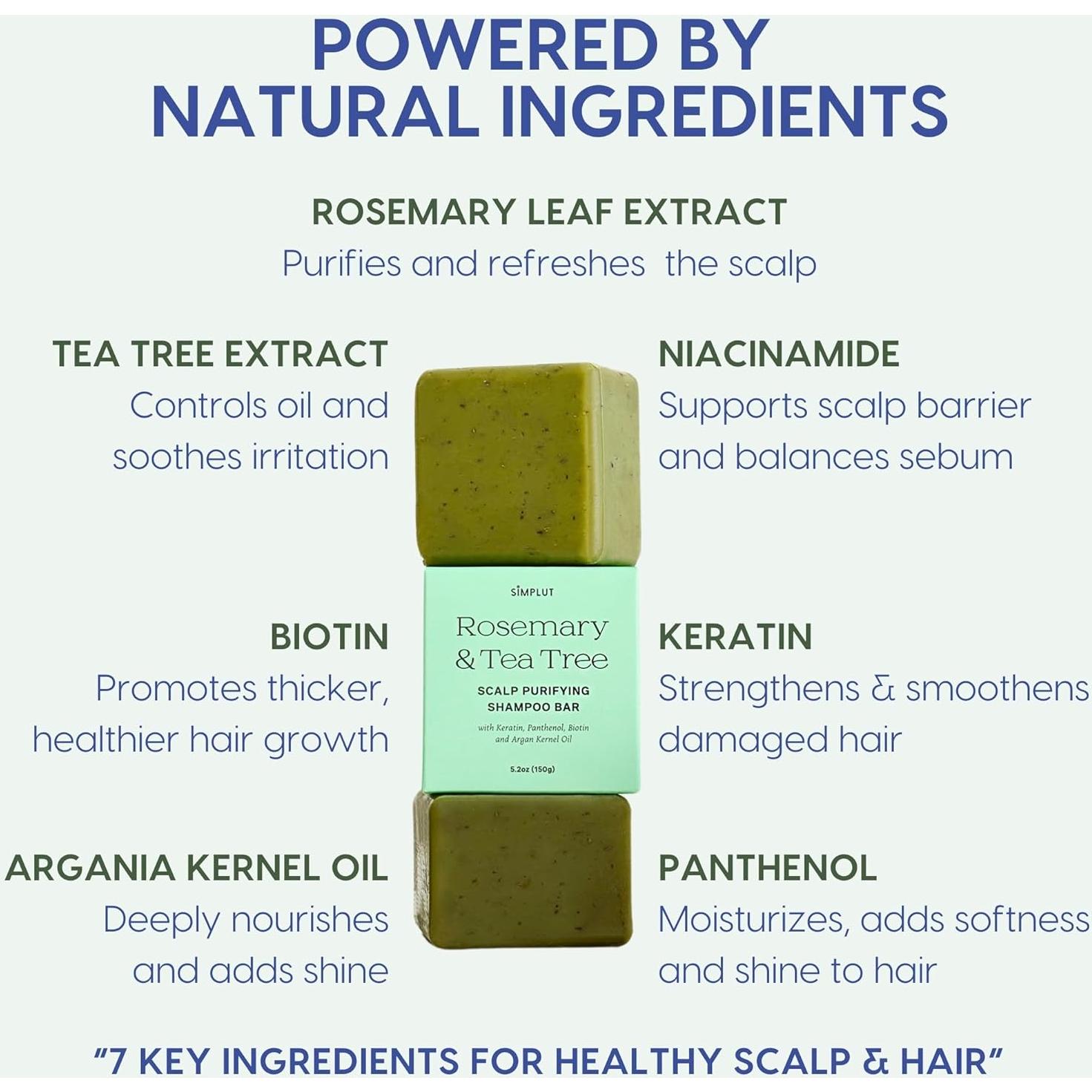 Champú Sólido SIMPLUT Romero y Árbol de Té 147g - Biotina