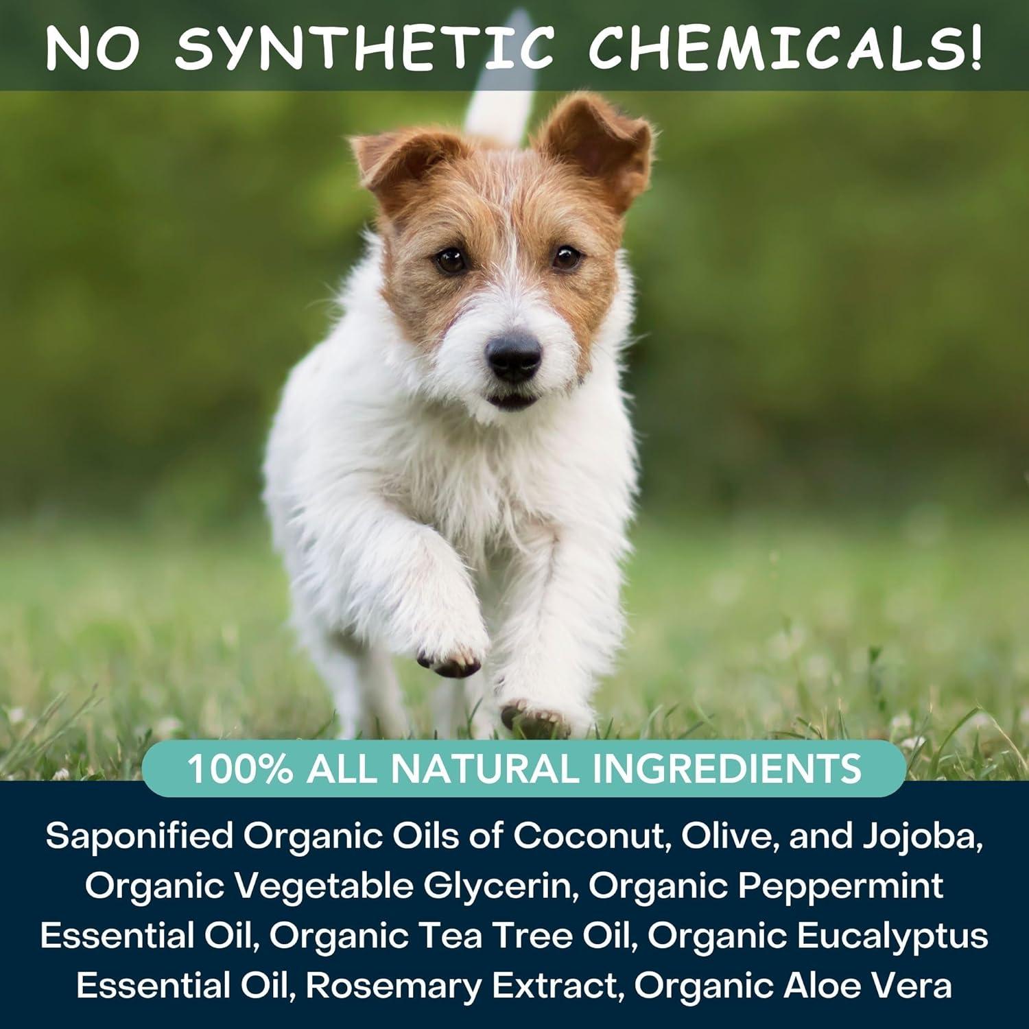 Champú Orgánico para Perros 4-Legger 16 oz Menta y Árbol de Té