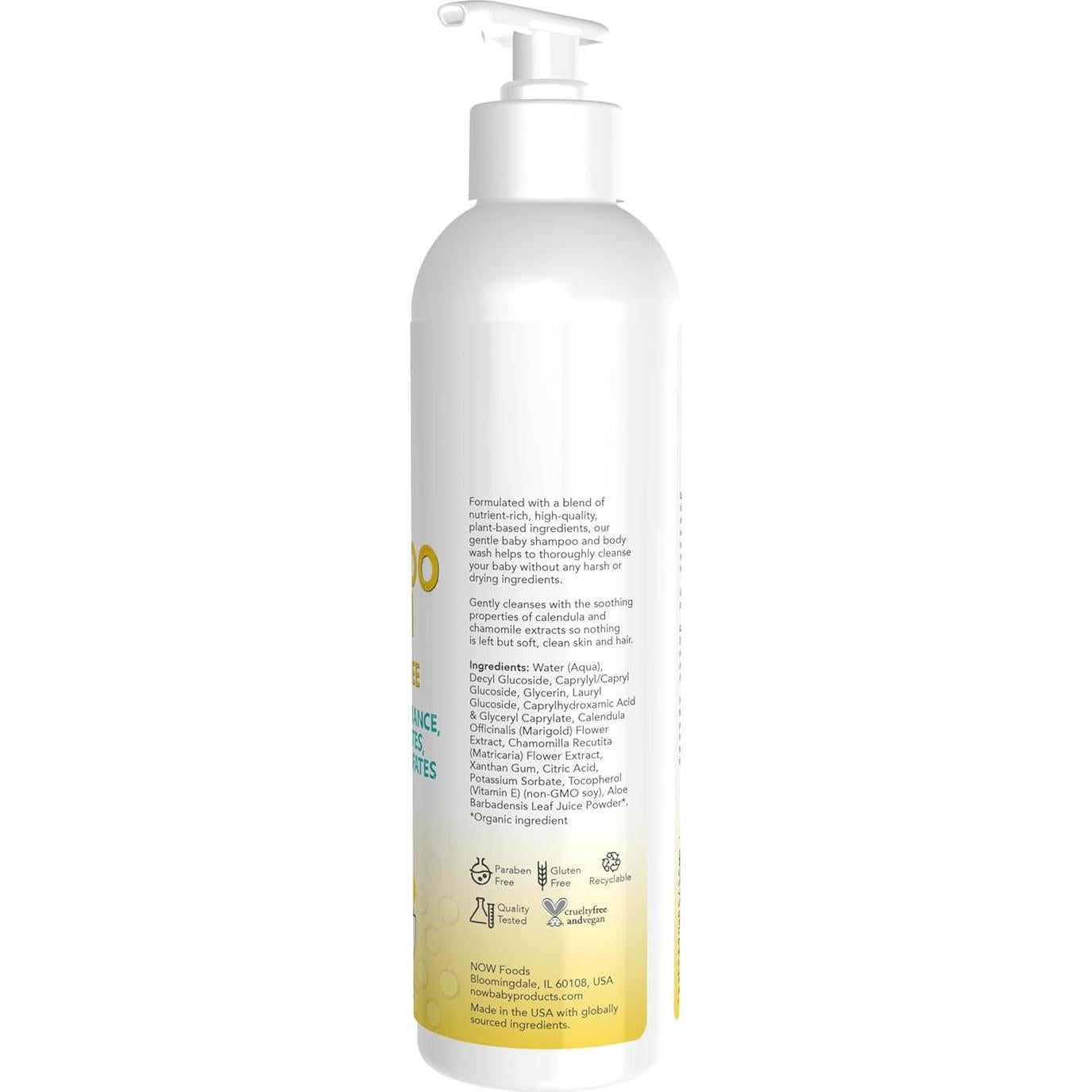 Champú y Jabón Suave para Bebés NOW 226g Sin Fragancia