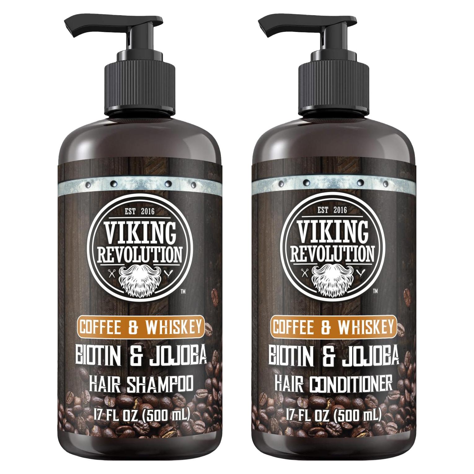 Set Champú y Acondicionador Viking Revolution 240 ml - Café y Whiskey
