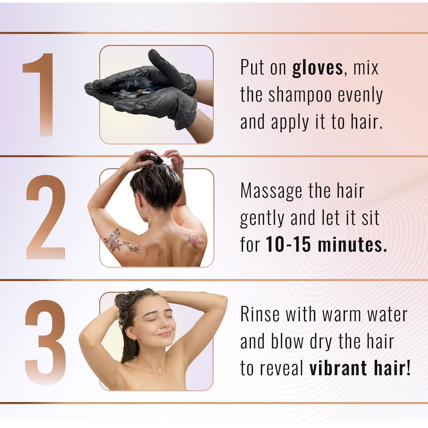 Mascarilla de Cabello Herbishh - Tinte Natural Rojo Uva 30ml