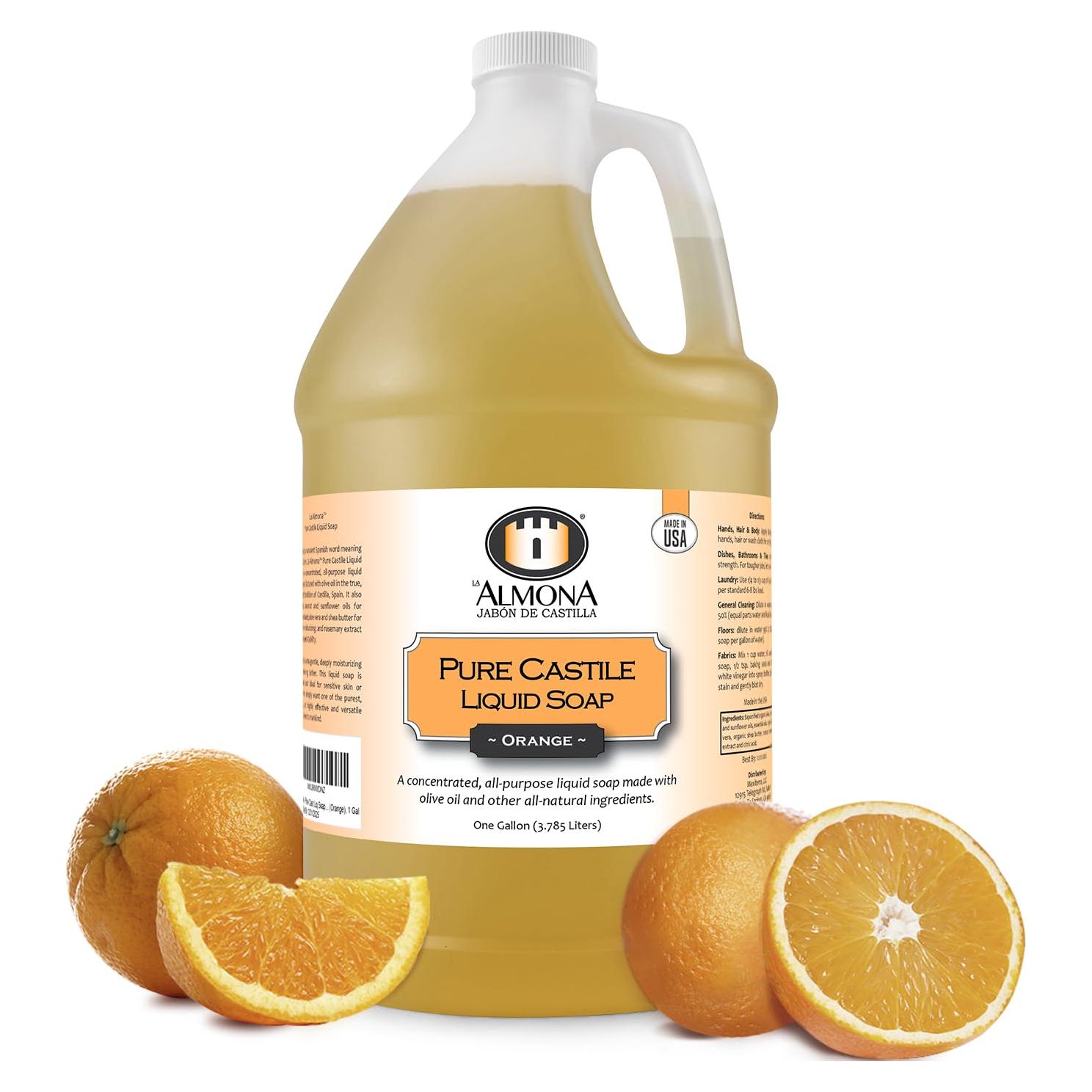 Jabón Líquido Castile Naranja La Almona 3.78L - Piel Sensible