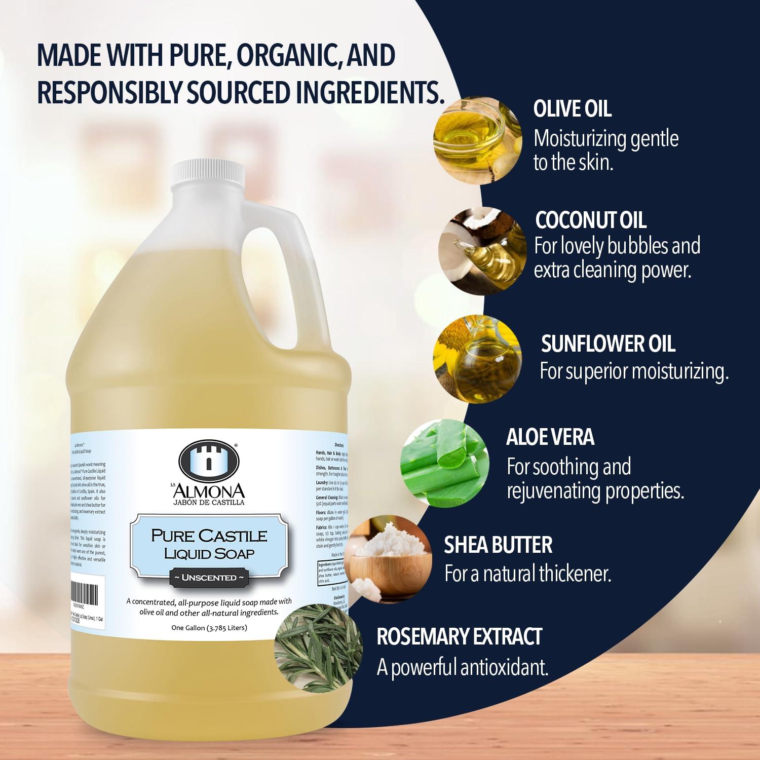 Jabón Líquido Castile Naranja La Almona 3.78L - Piel Sensible