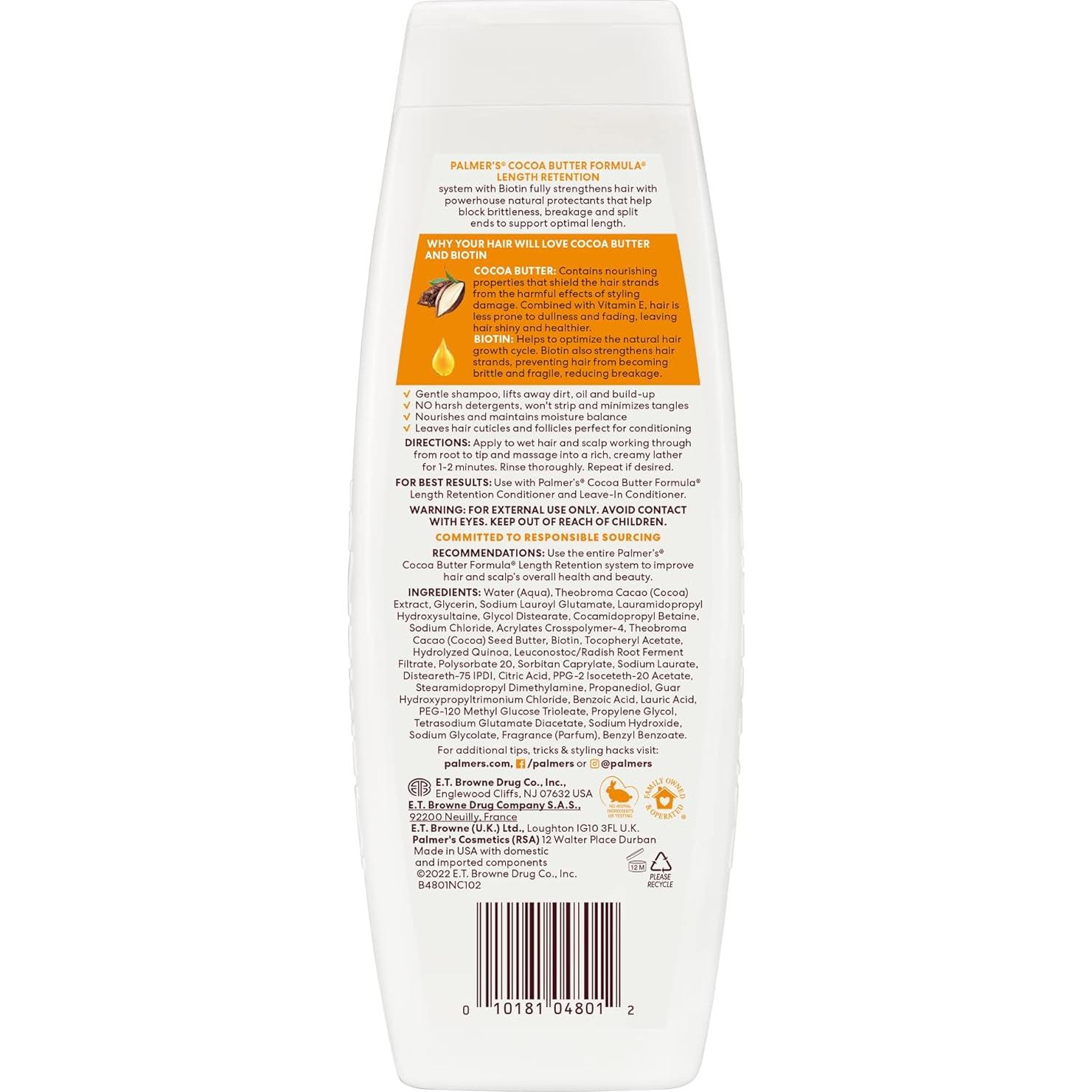 Champú Palmer's Manteca de Cacao Biotina 400 ml