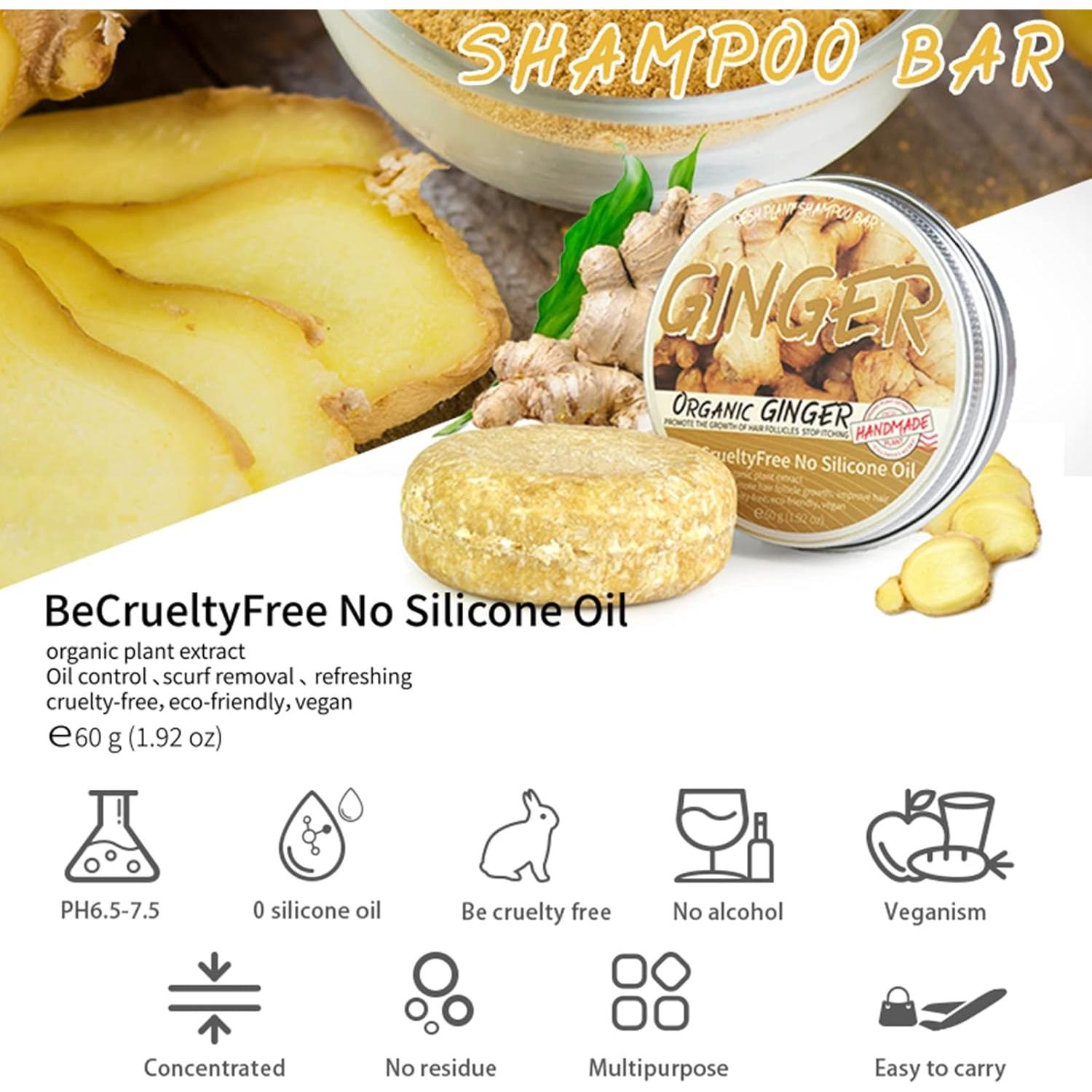 Champú Sólido Natural Hitiary Jengibre y Romero 149g