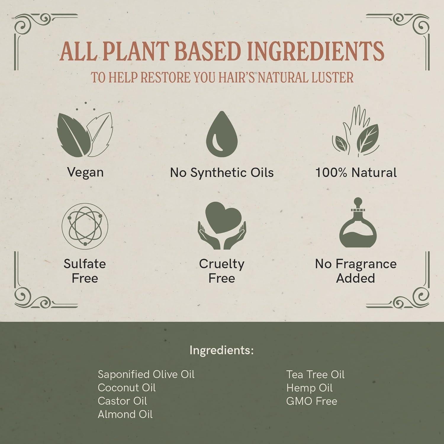 Champú Sólido Natural J.R. LIGGETT'S 99.22 g - Aceite de Árbol de Té