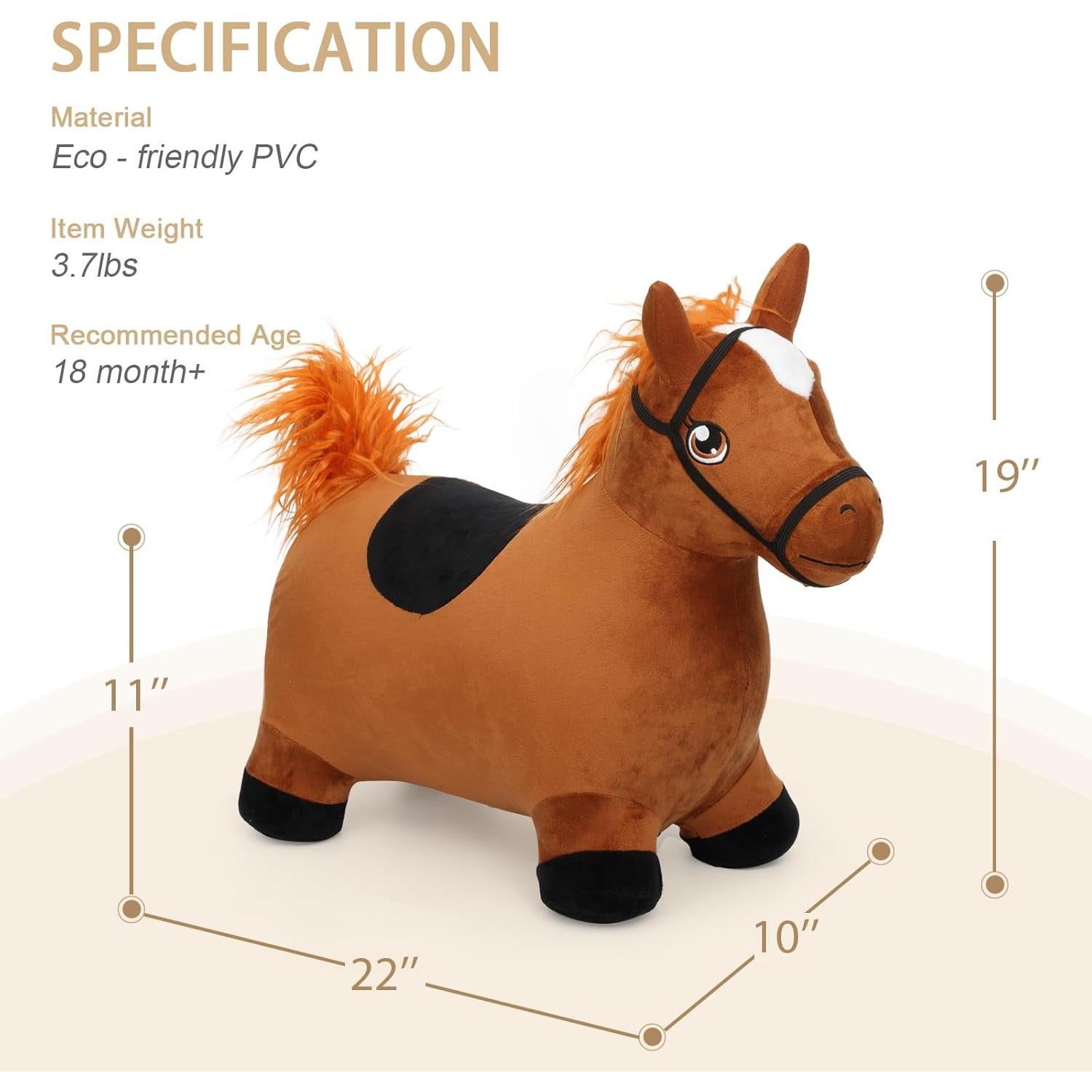 Caballo Saltarín INPANY Inflable para Niños 2 Años