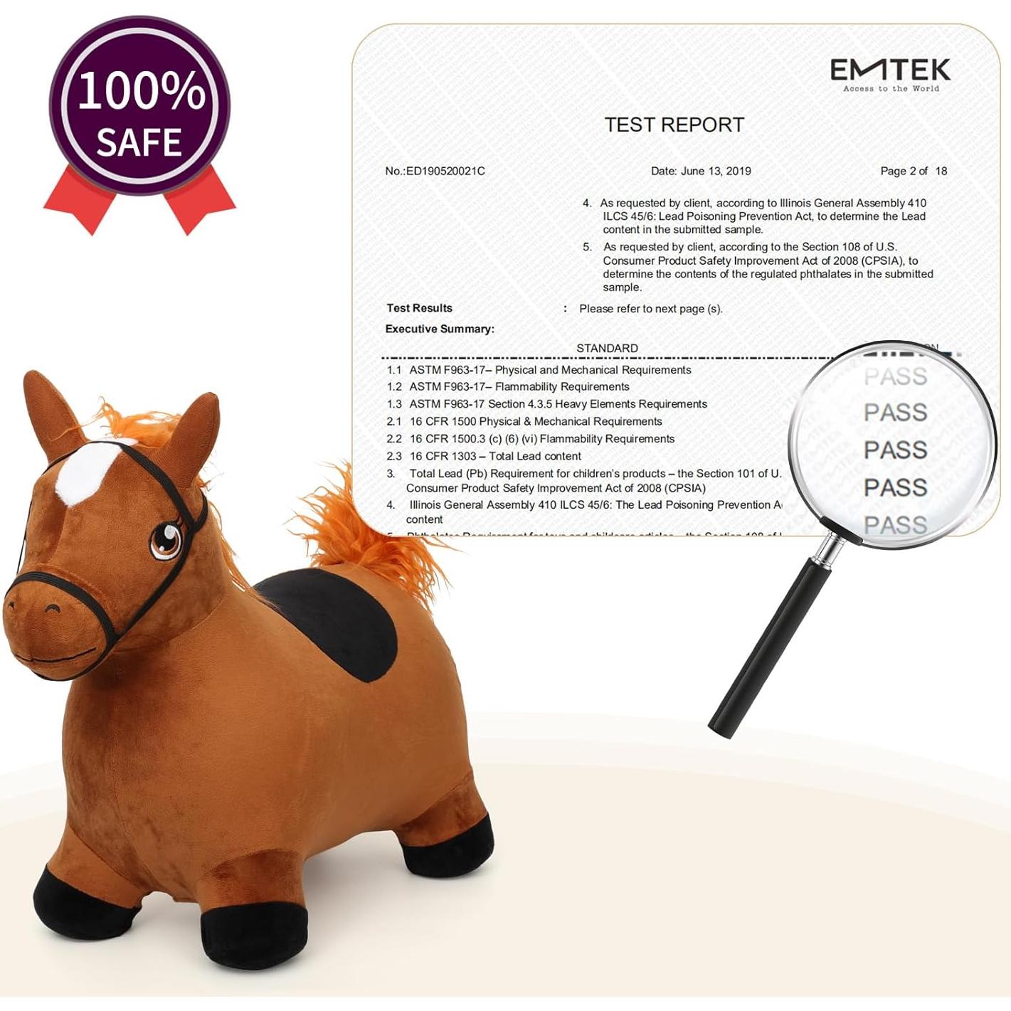 Caballo Saltarín INPANY Inflable para Niños 2 Años