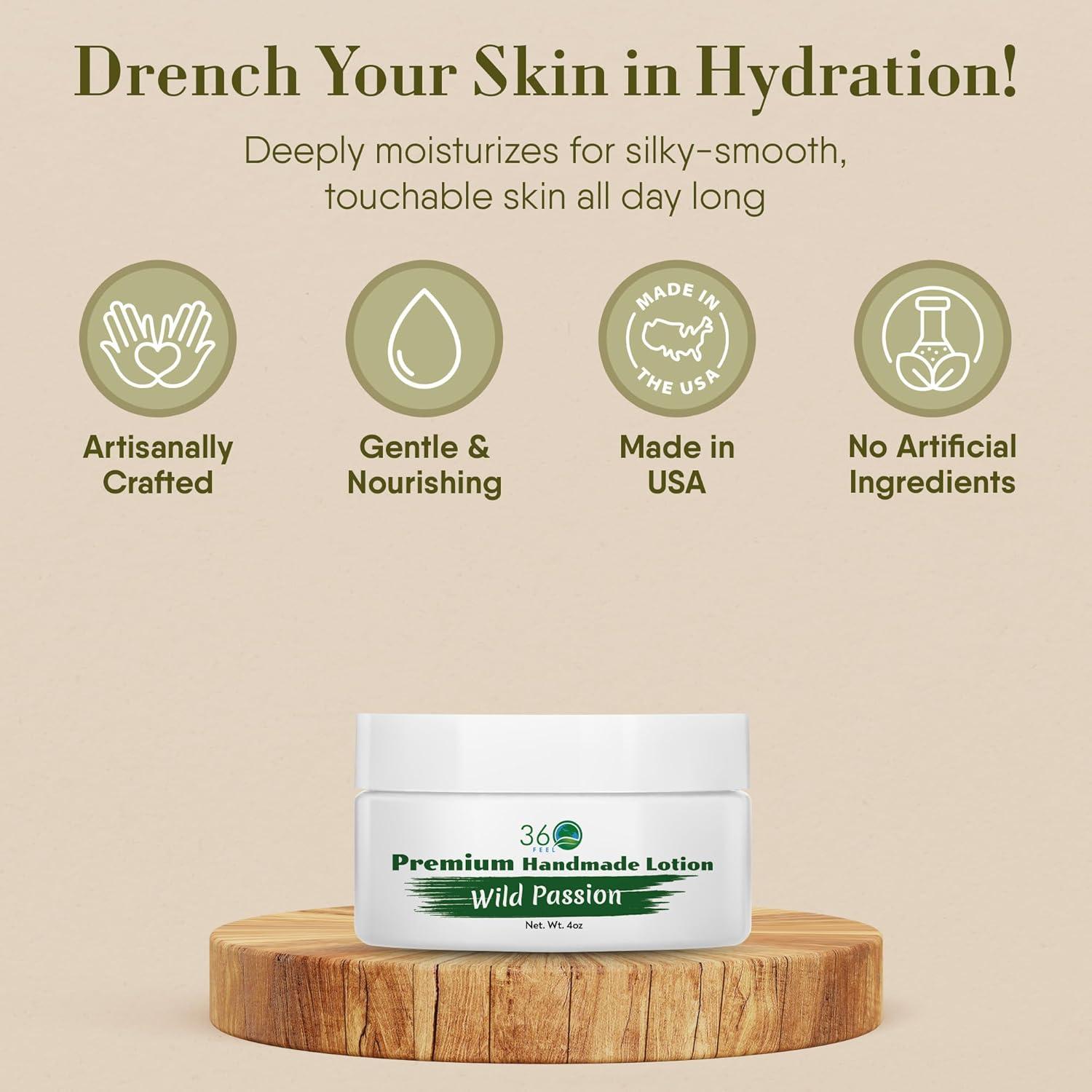 Loción Corporal 360Feel Pasión Salvaje 118ml - Hidratante Natural