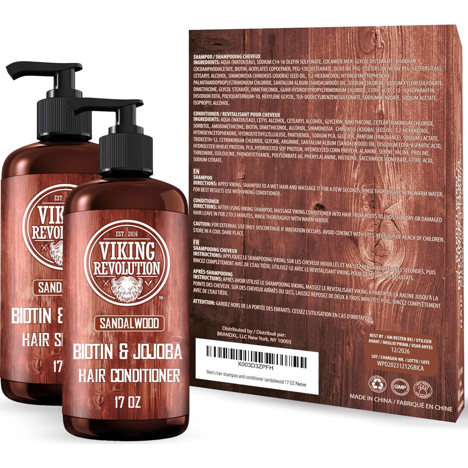 Champú y Acondicionador Viking Revolution Sándalo 500 ml