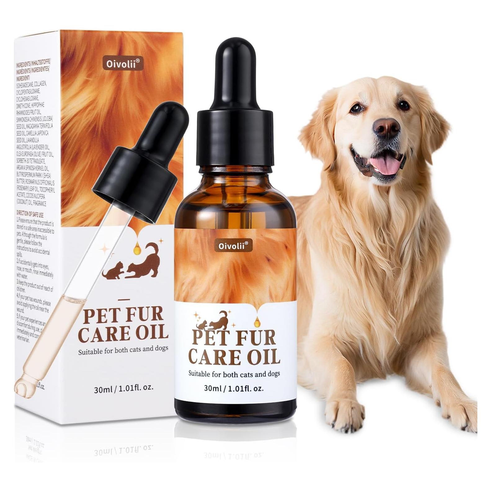 Aceite Desenredante para Mascotas Oivolii 29.57 ml - Reduce Caída de Pelo