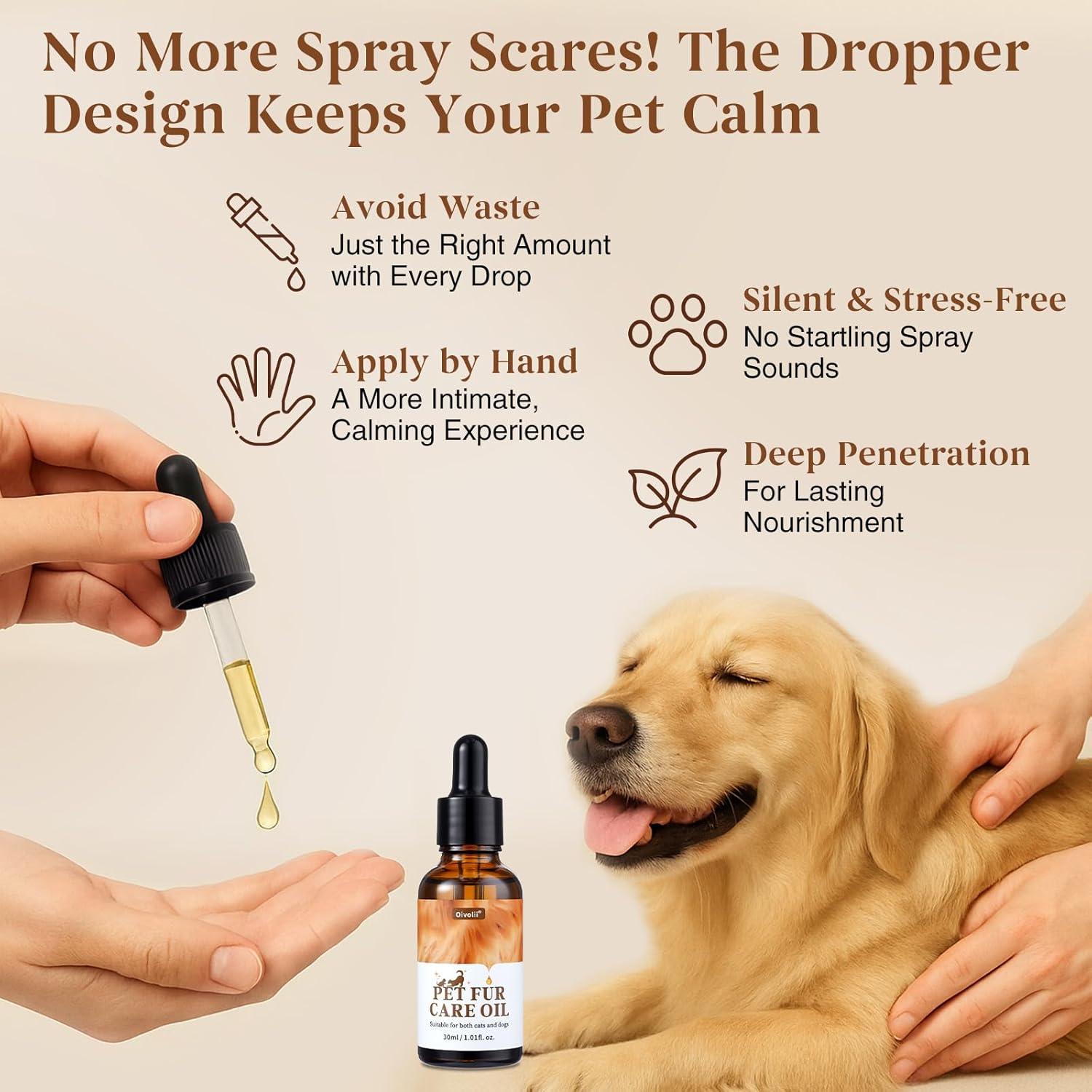 Aceite Desenredante para Mascotas Oivolii 29.57 ml - Reduce Caída de Pelo