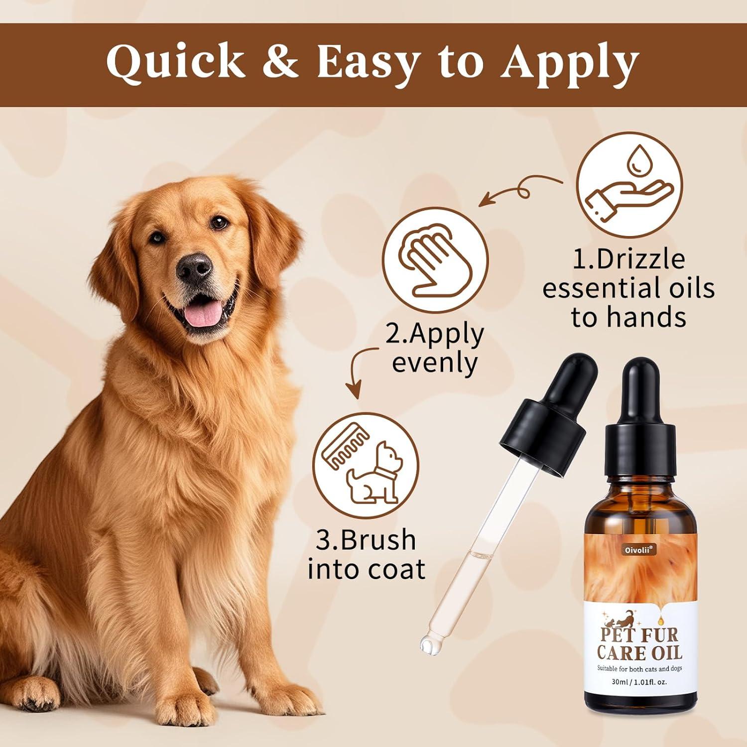 Aceite Desenredante para Mascotas Oivolii 29.57 ml - Reduce Caída de Pelo