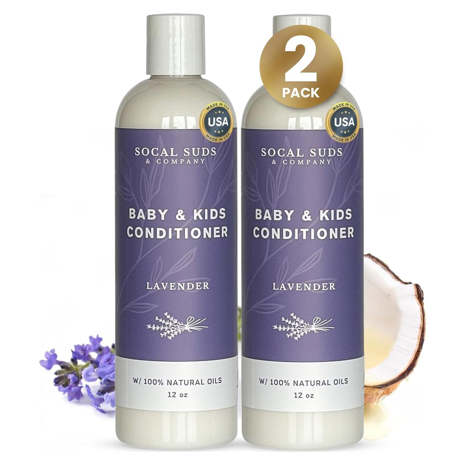 Acondicionador Orgánico para Bebés SoCal Suds 340g Lavanda Pack 2