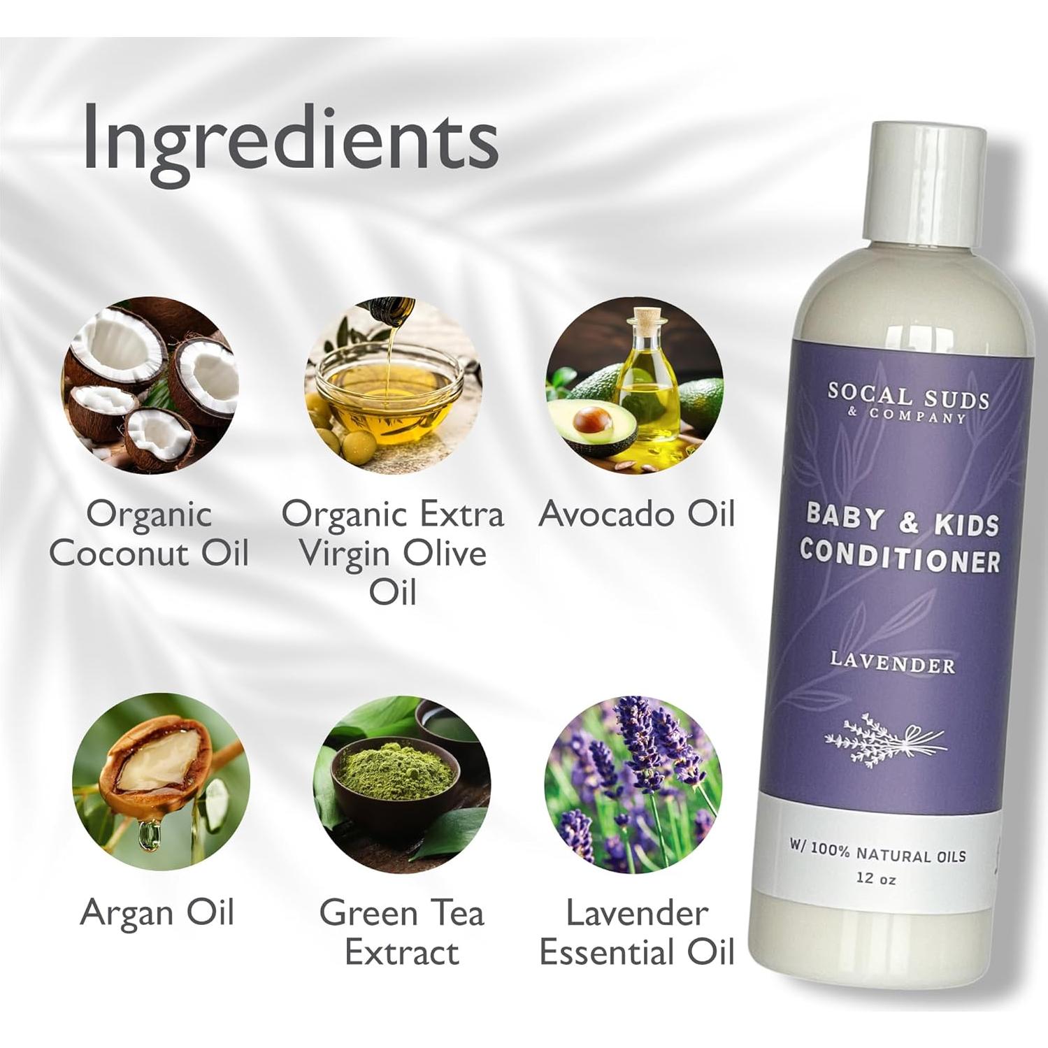 Acondicionador Orgánico para Bebés SoCal Suds 340g Lavanda Pack 2