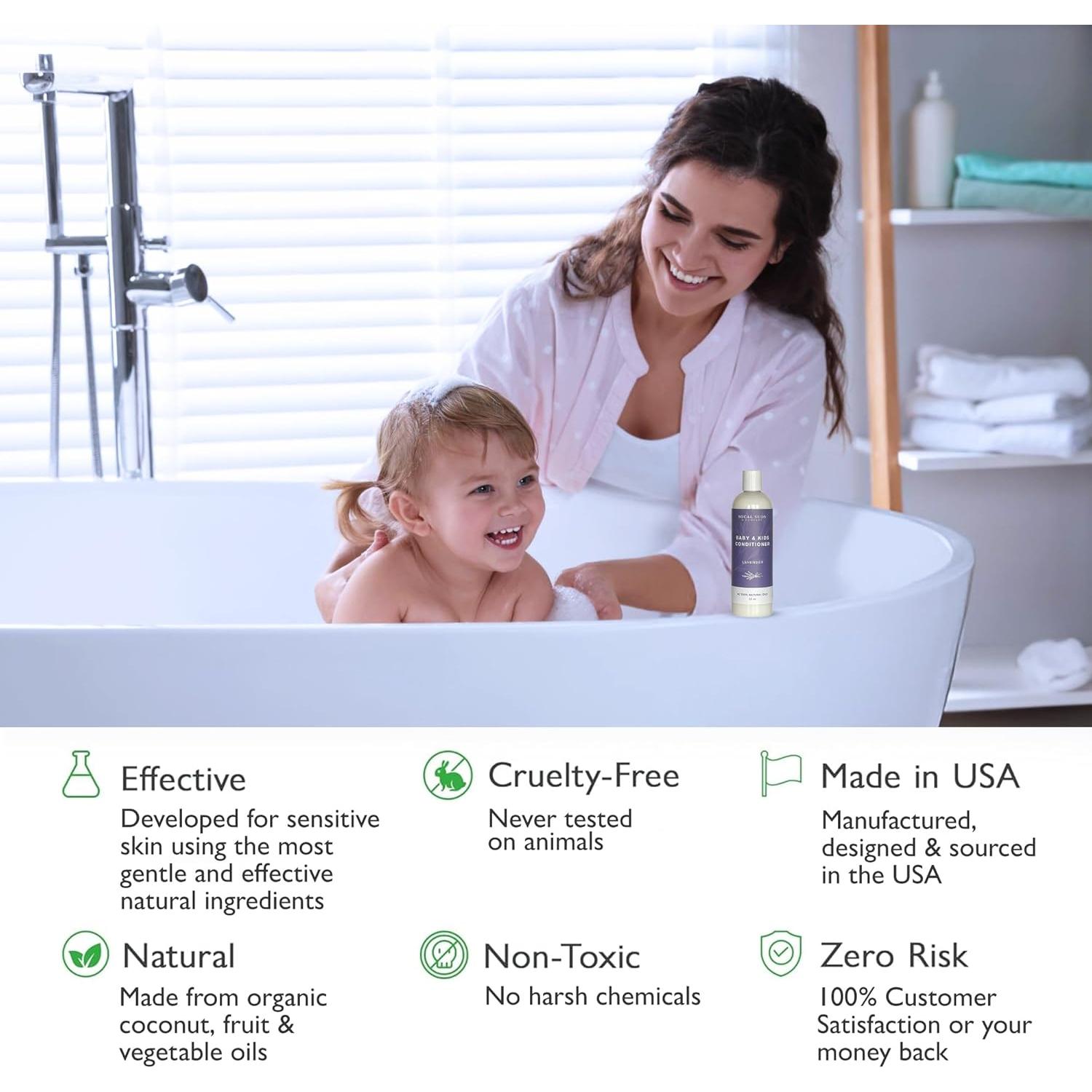 Acondicionador Orgánico para Bebés SoCal Suds 340g Lavanda Pack 2