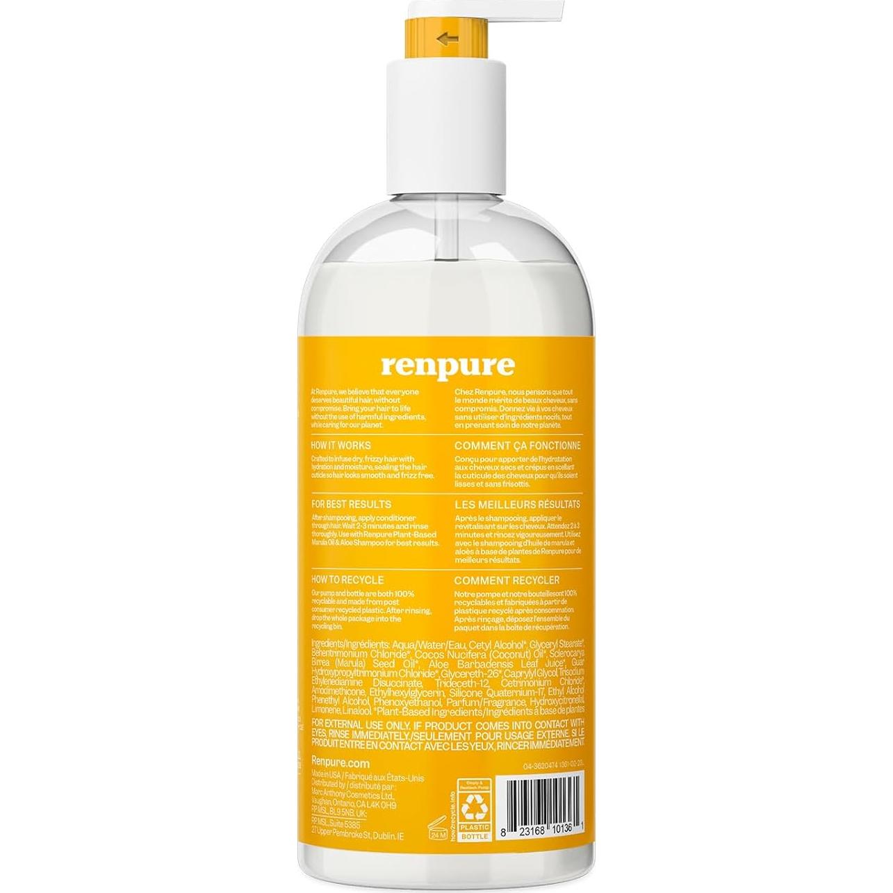 Acondicionador Ultra Suavizante Renpure 710 ml - Aceite de Marula y Aloe