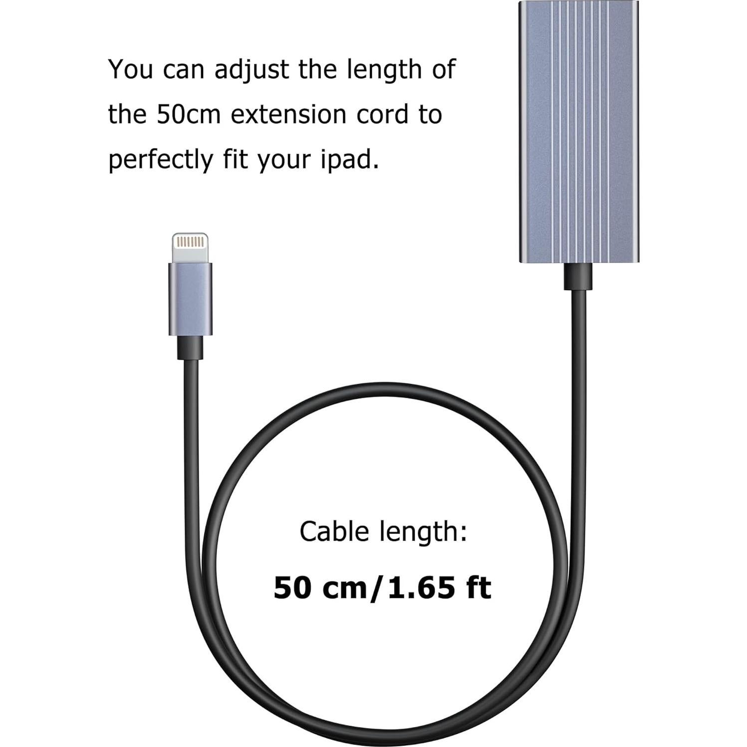 Adaptador Lightning a Ethernet IVSHOWCO 100Mbps 50cm