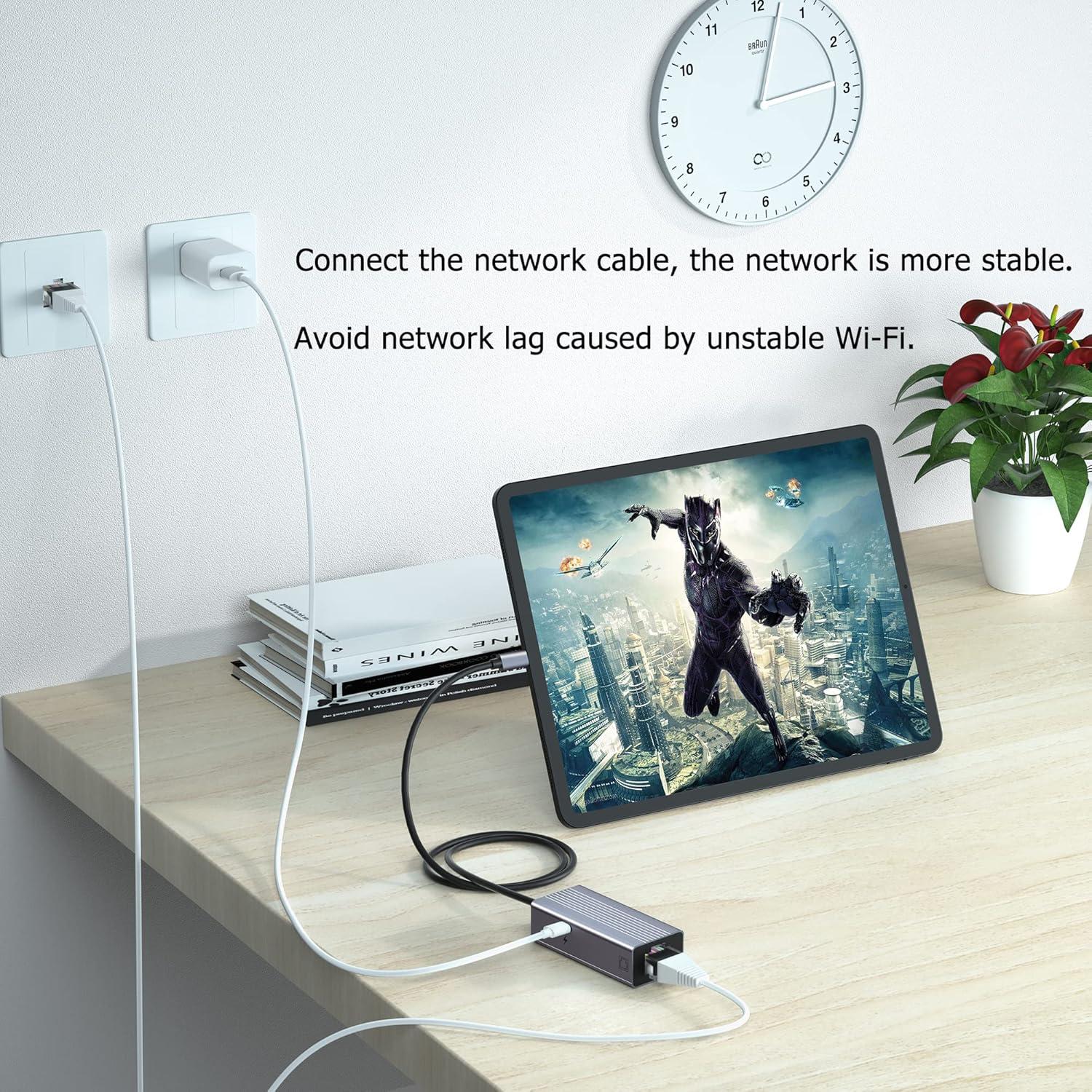 Adaptador Lightning a Ethernet IVSHOWCO 100Mbps 50cm