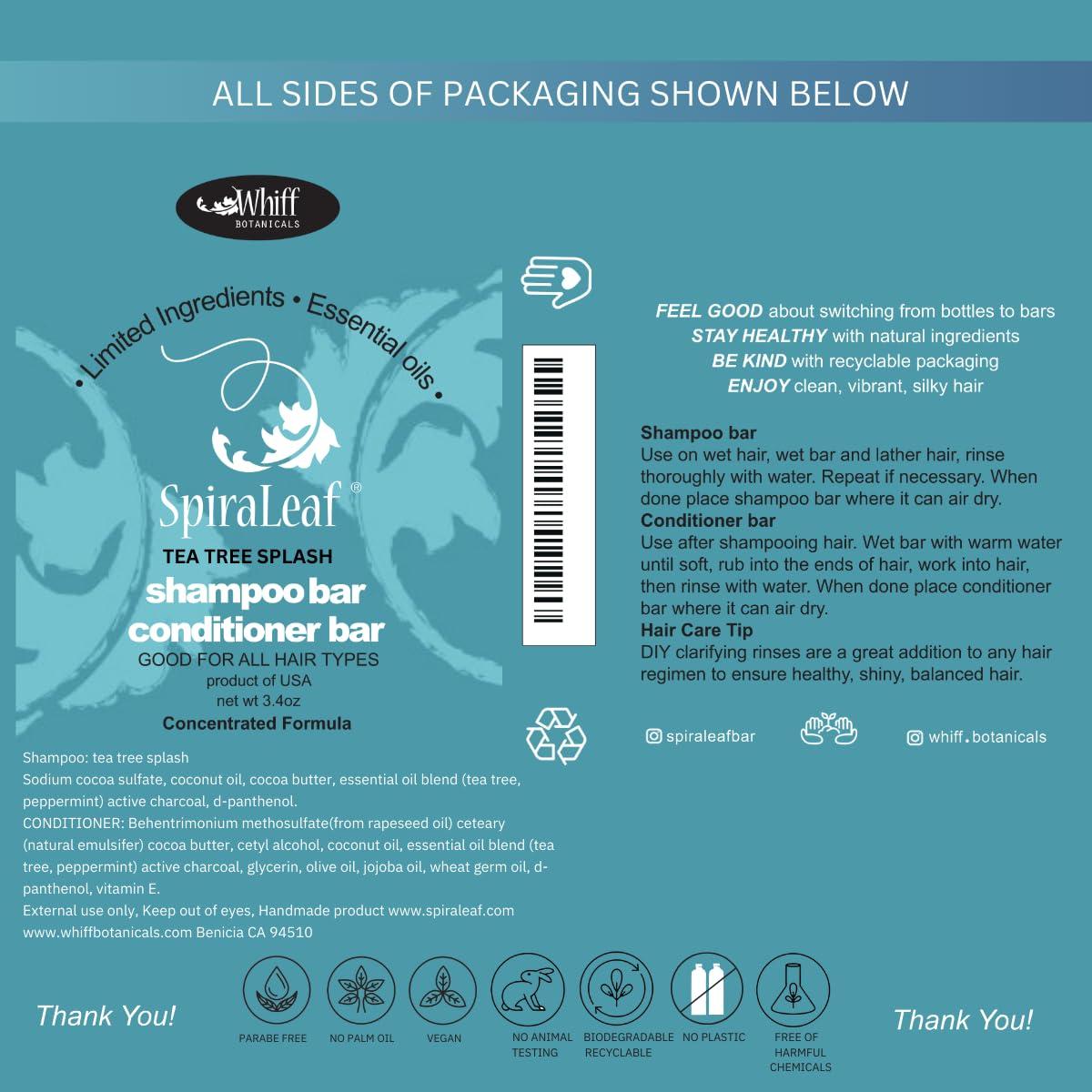 Juego de Barra de Champú y Acondicionador SpiraLeaf 108g