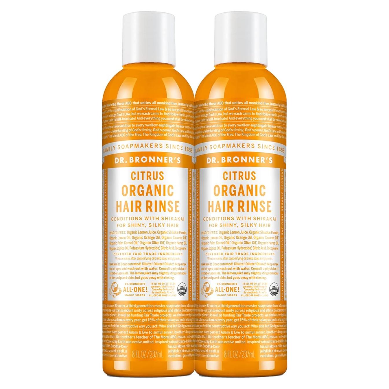 Enjuague Capilar Orgánico Dr. Bronner's 227 ml - Sin Sintéticos