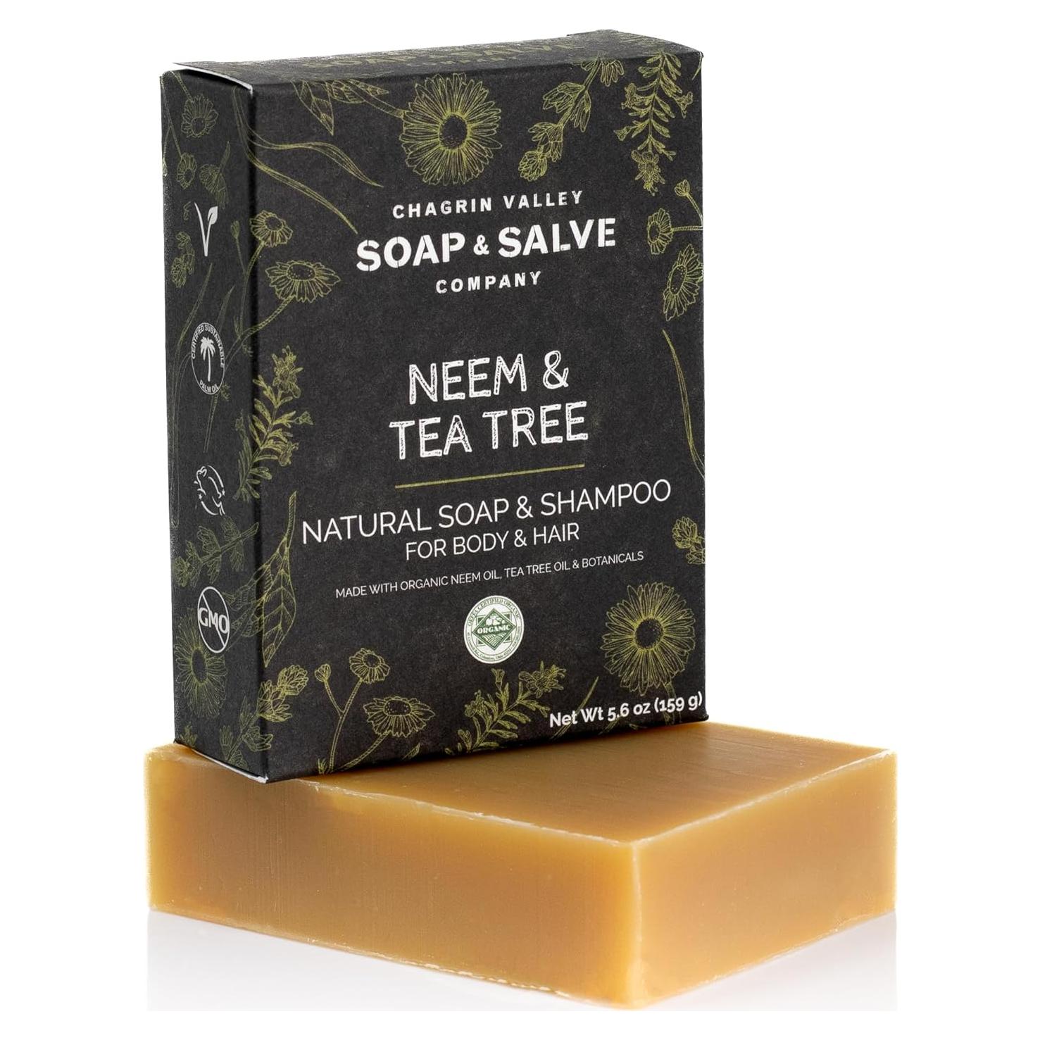 Jabón y Champú Orgánico Chagrin Valley - Neem y Árbol de Té 159g