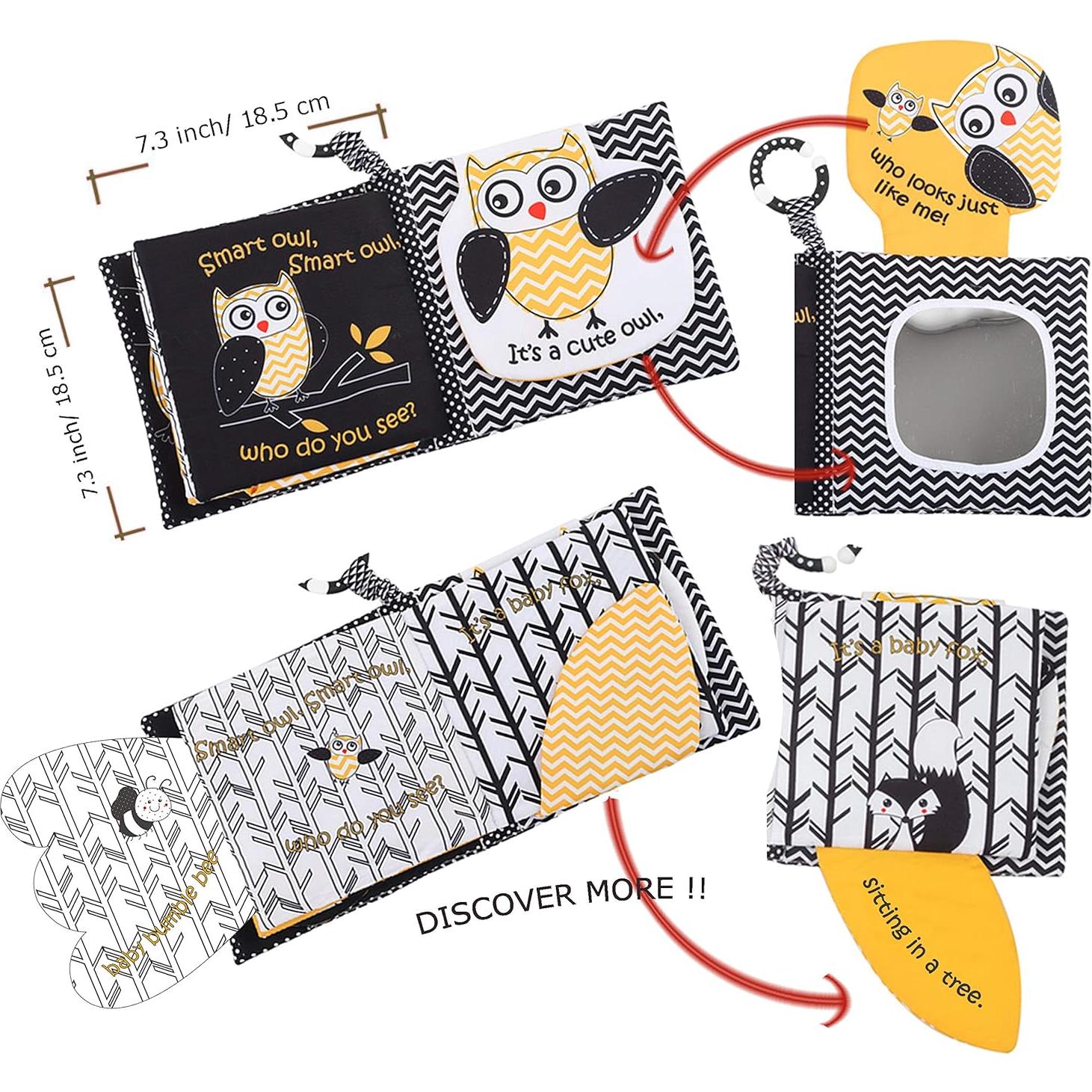 2PCS Libro de Tela para Bebés Bebemondo - Juguete de Granja