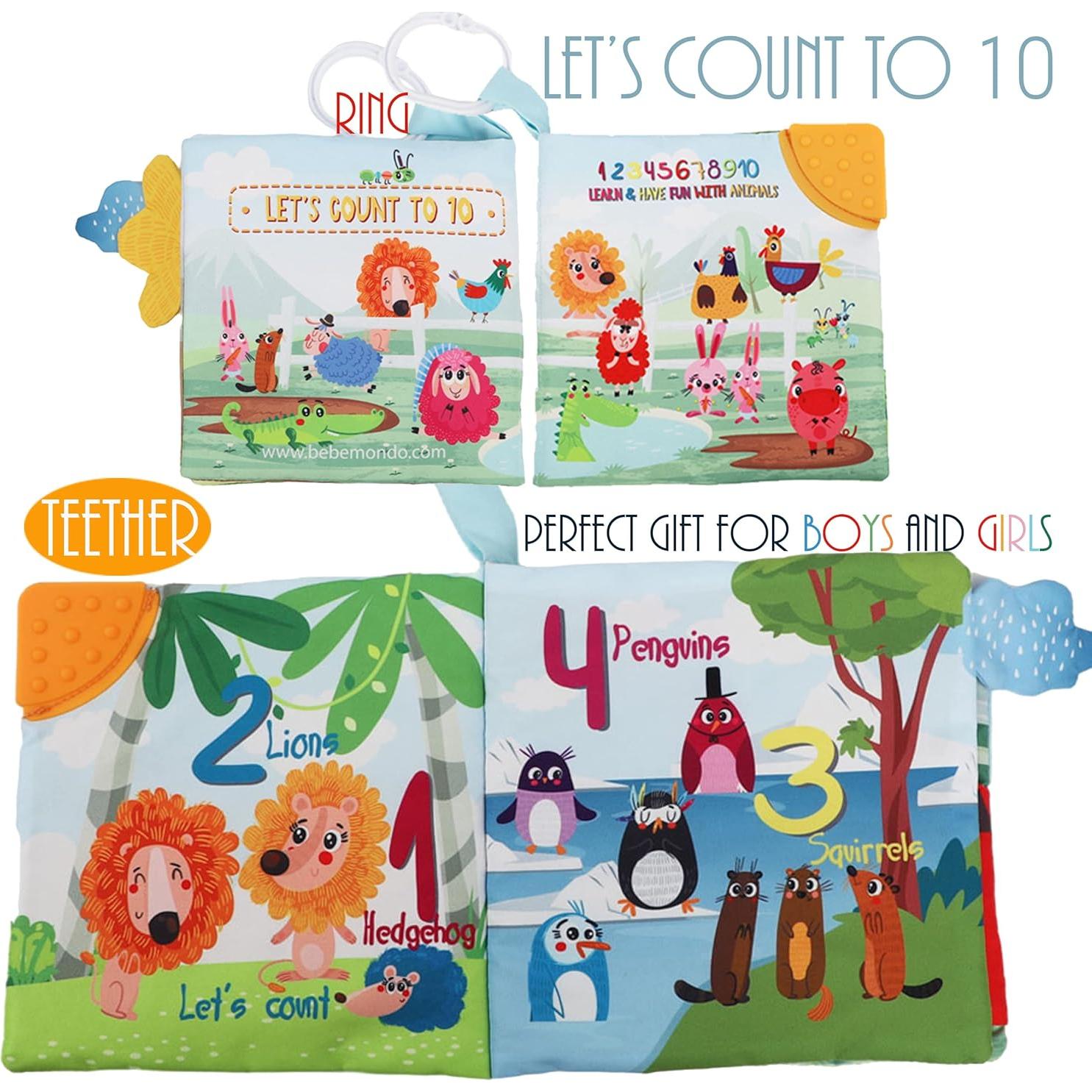 2PCS Libro de Tela para Bebés Bebemondo - Juguete de Granja
