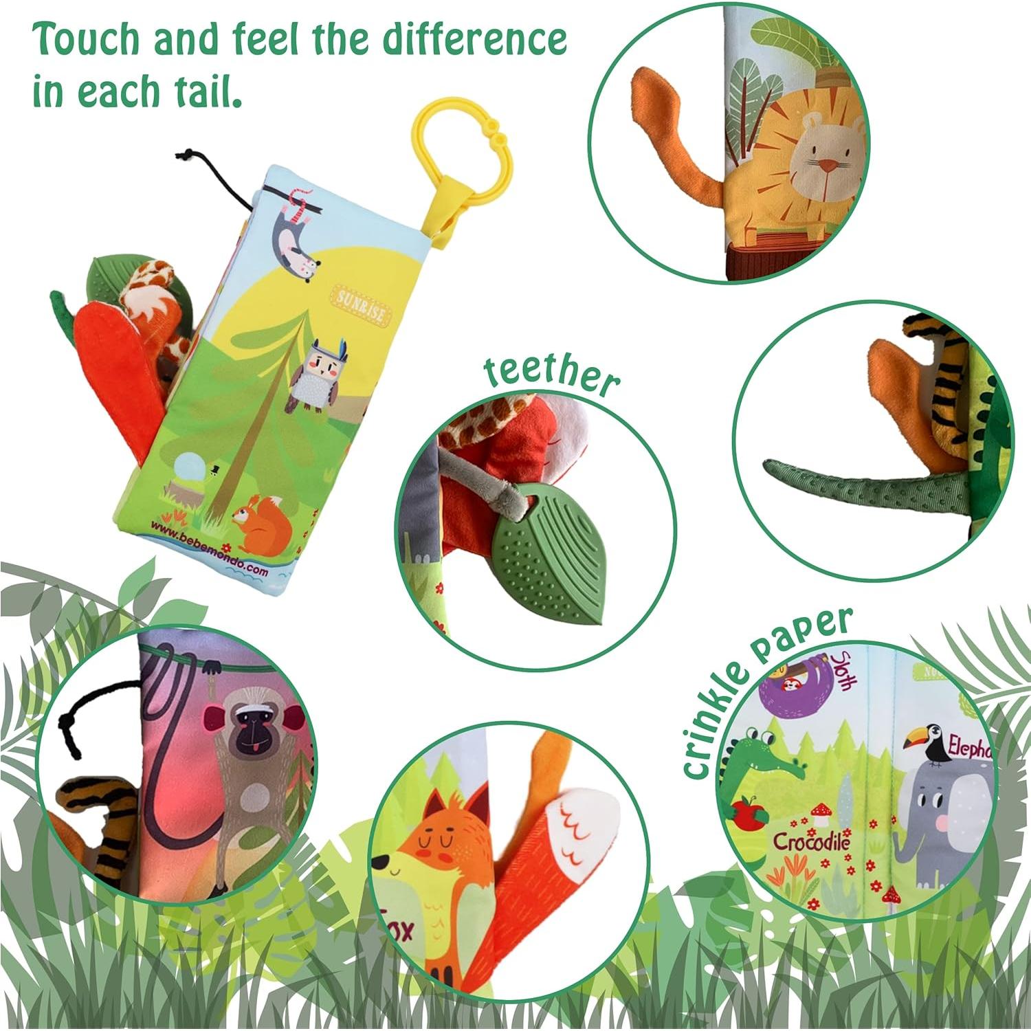 Libro de Granja para Bebés Bebe Mondo 2PCS Juguetes de Mordedor