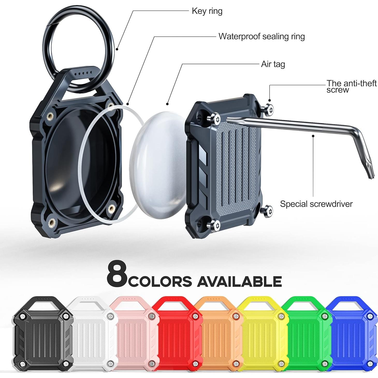 Dovick Funda Impermeable para Airtag Negro 2Pack