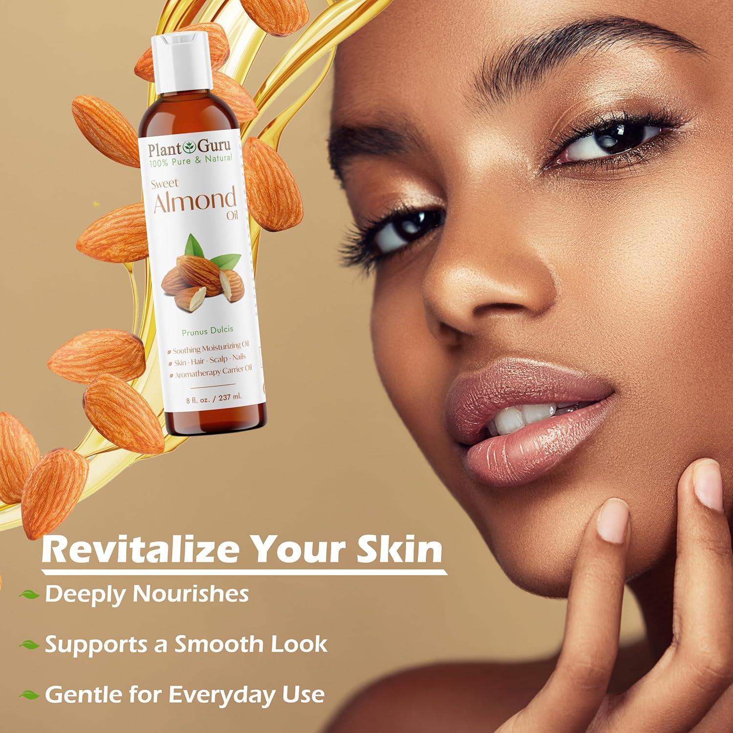 Aceite de Almendra Dulce 60 ml Plant Guru 100% Puro Natural