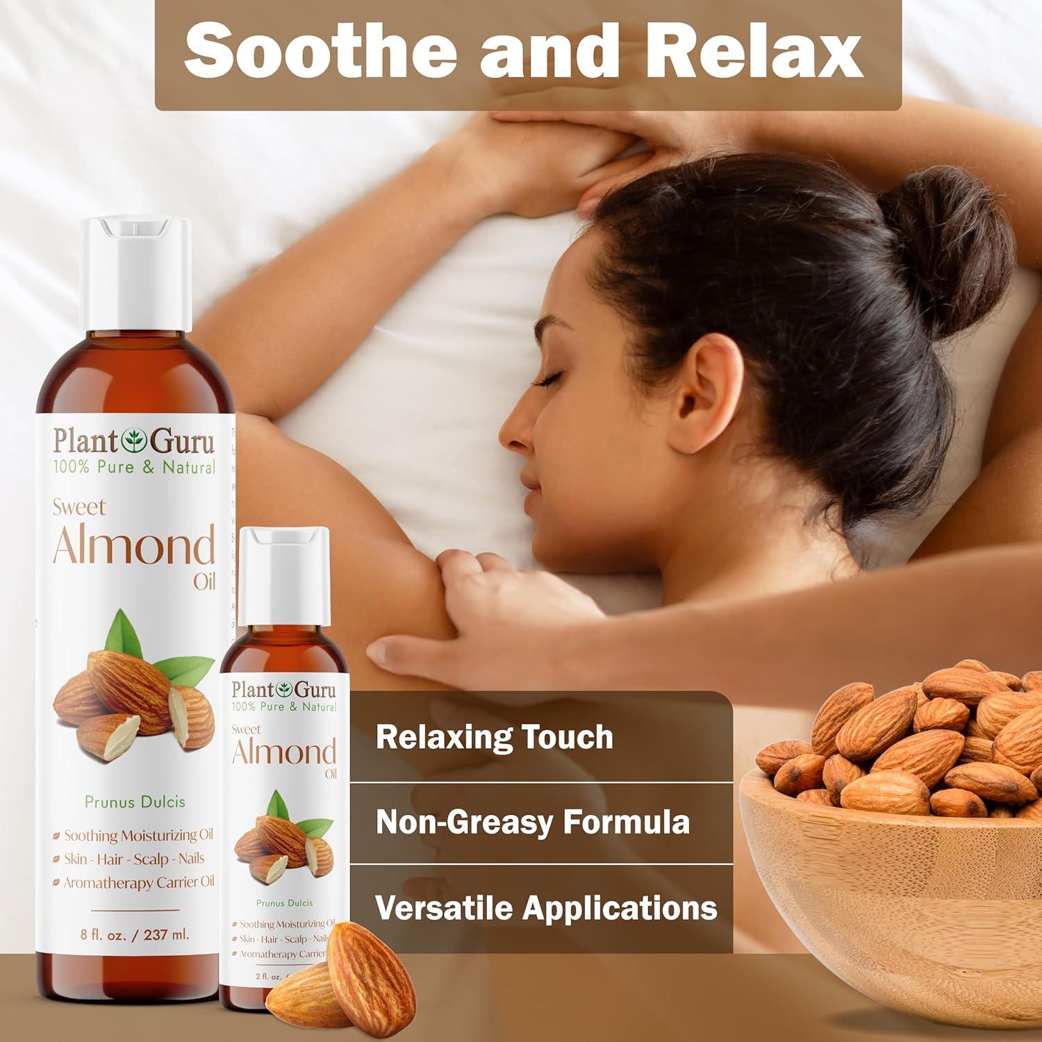 Aceite de Almendra Dulce 60 ml Plant Guru 100% Puro Natural