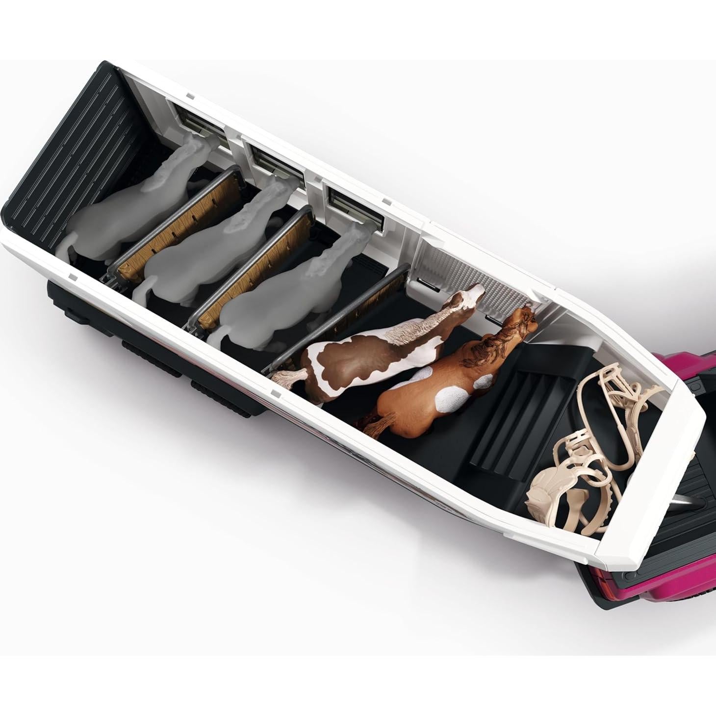 Juego de Transporte de Caballos Schleich 119 Piezas - Camión y Remolque con 2 Jinetes y Accesorios