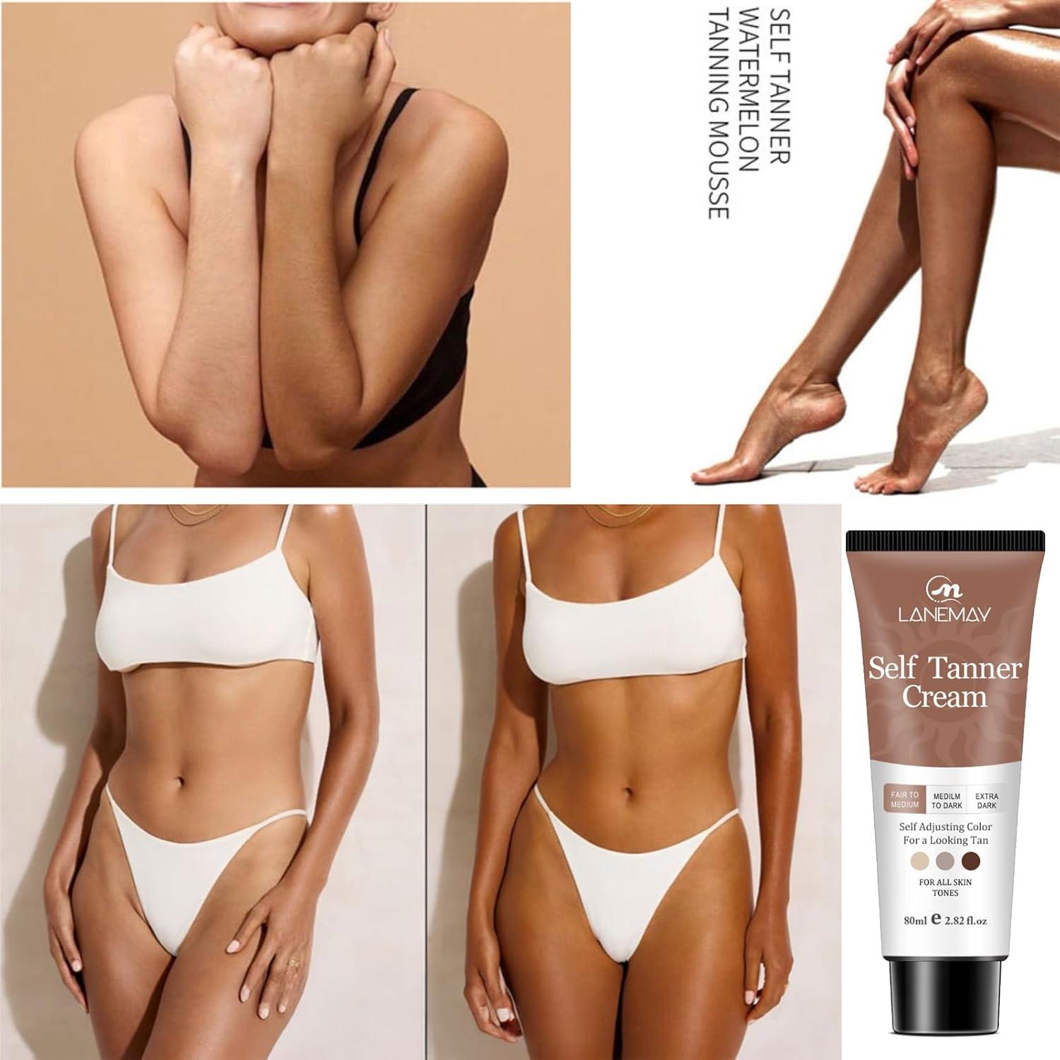 Crema Autobronceadora ONMYLOVIN 80ml Fórmula Natural Sin Rayas