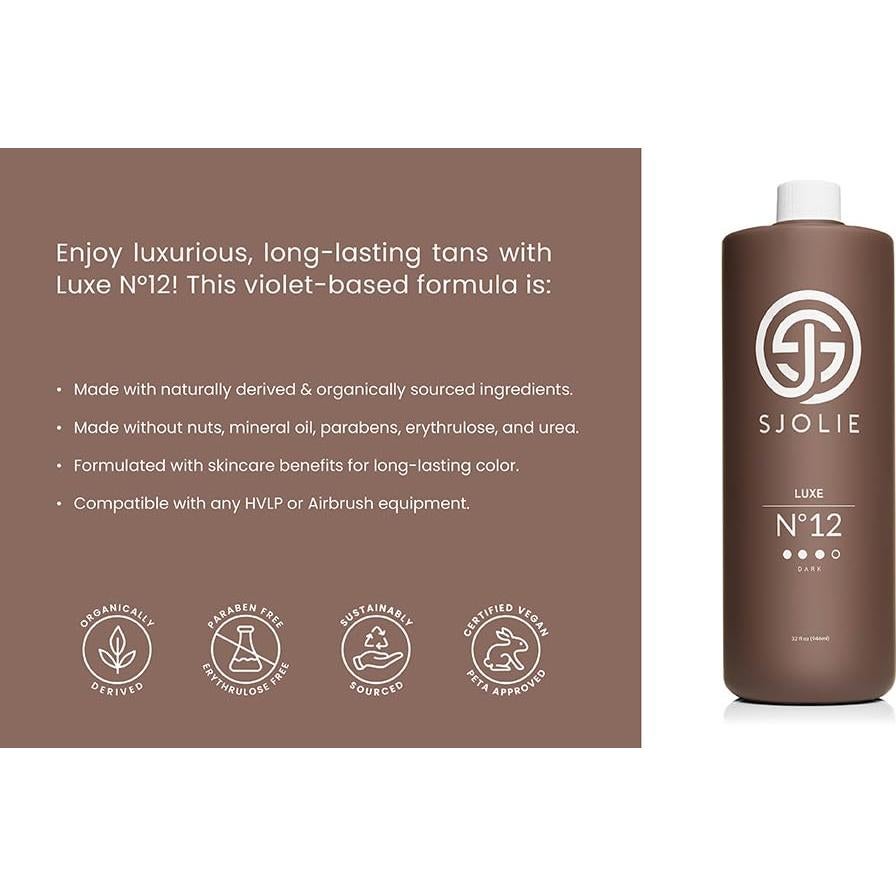 Bronceador Sin Sol SJOLIE Luxe 12 - Mezcla Oscura 946 ml