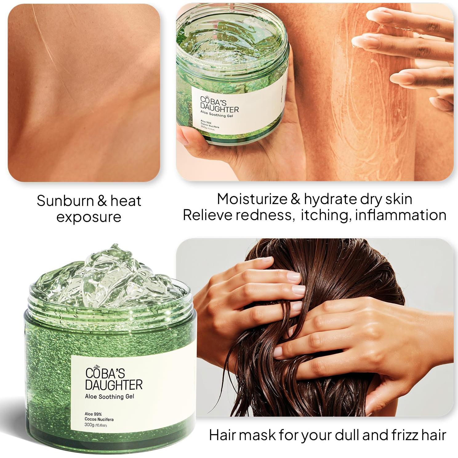 Gel de Aloe Vera Orgánico Hija de CoBa 300g - Alivio Quemaduras Solares