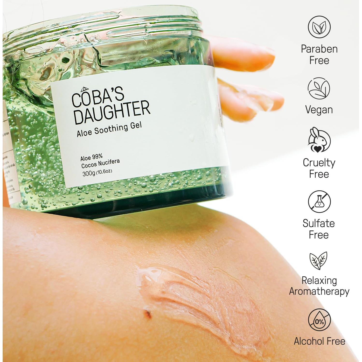 Gel de Aloe Vera Orgánico Hija de CoBa 300g - Alivio Quemaduras Solares