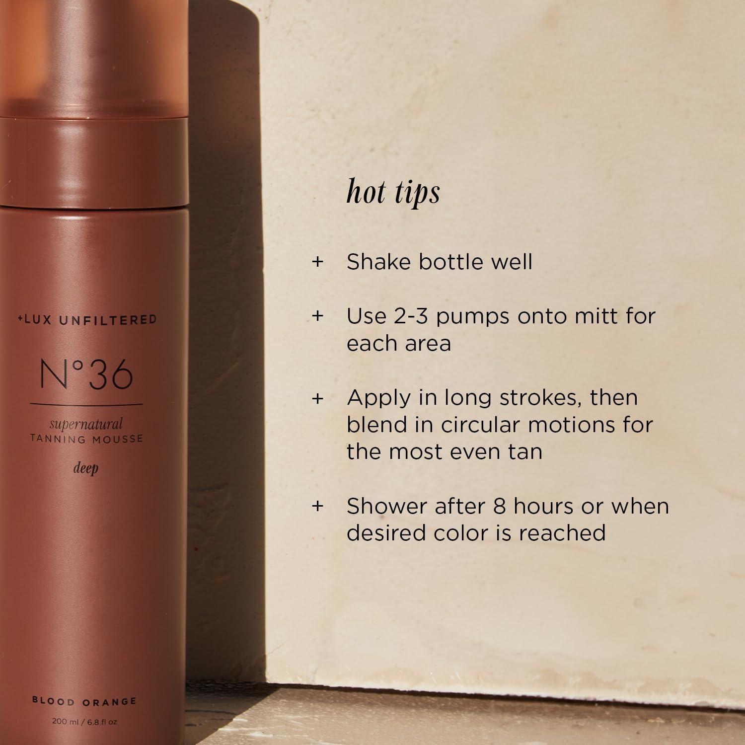 Mousse Autobronceador Lux Sin Filtrar N°36 - Vegano 190g