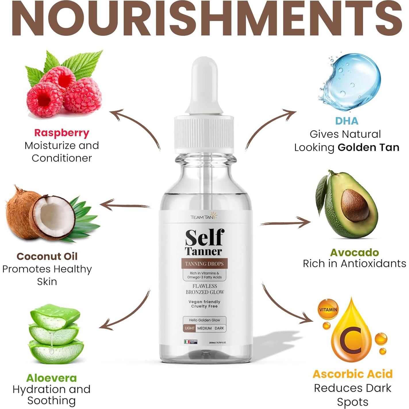 Gotas de Bronceado Autonivelante Team Tan - Claro 91g