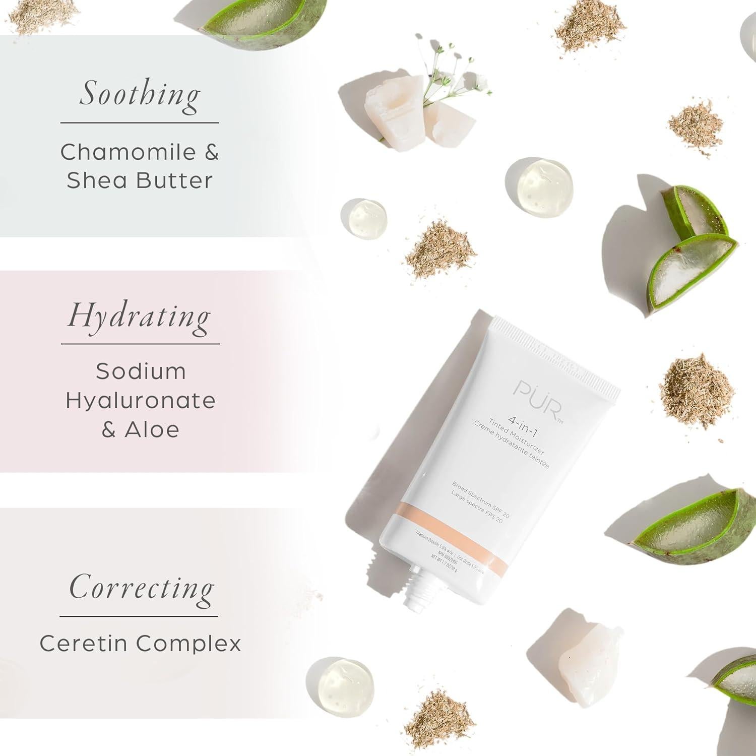 Hidratante Facial Tinte 4-en-1 PÚR Belleza SPF 20 48.5g