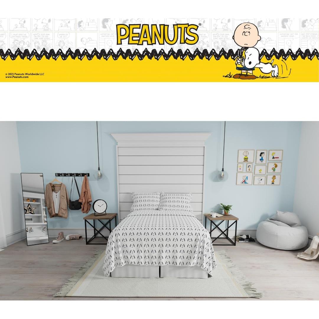 Juego de Sábanas Peanuts Franco Snoopy Microfibra Queen