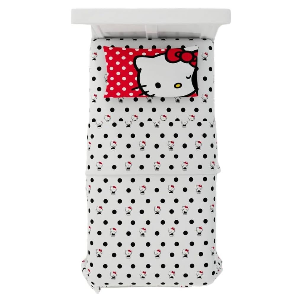 Juego de Sábanas Hello Kitty Franco 3 Piezas Individual