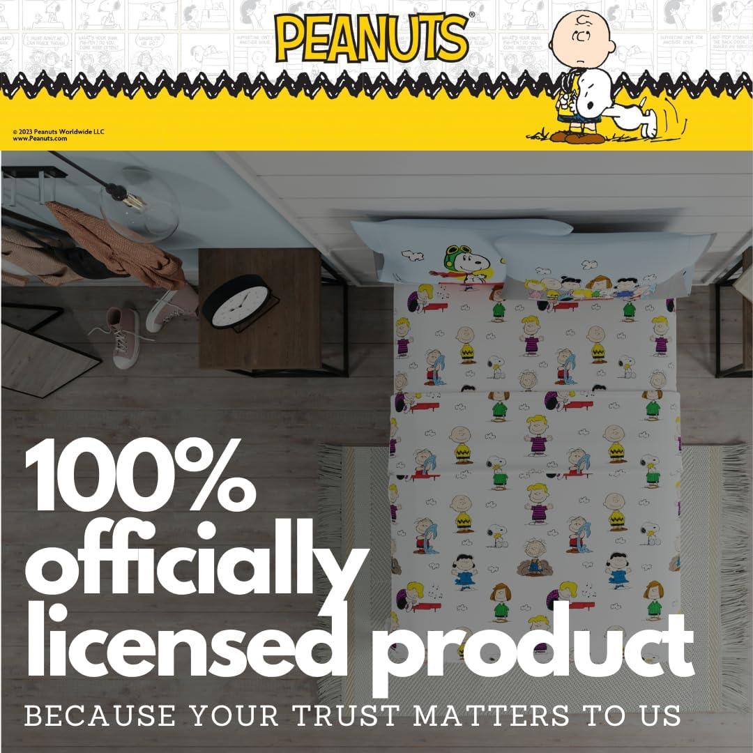 Juego de Sábanas Peanuts Franco 4 Piezas Microfibra Completo
