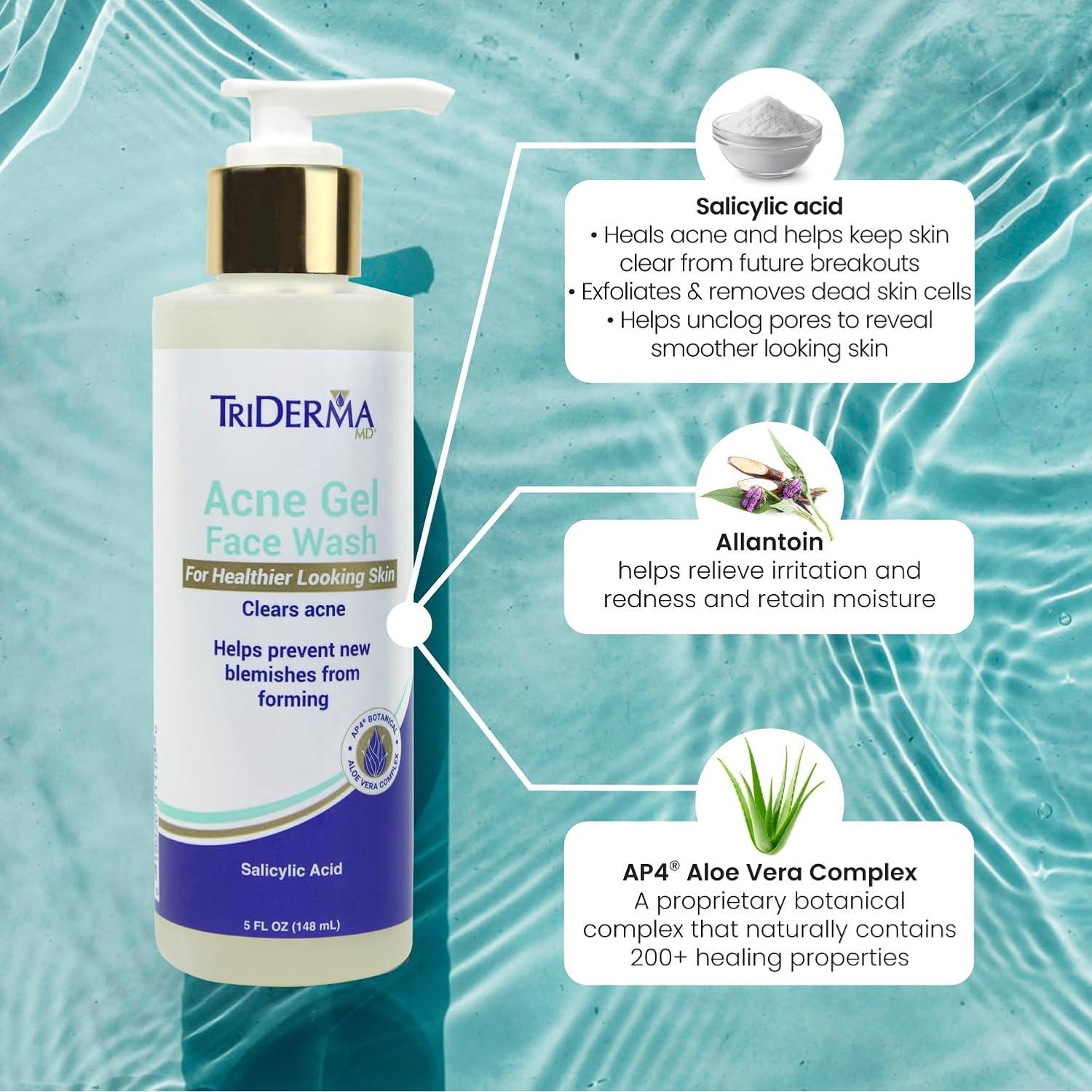 Gel Limpiador Facial TriDerma 2% Ácido Salicílico 236ml