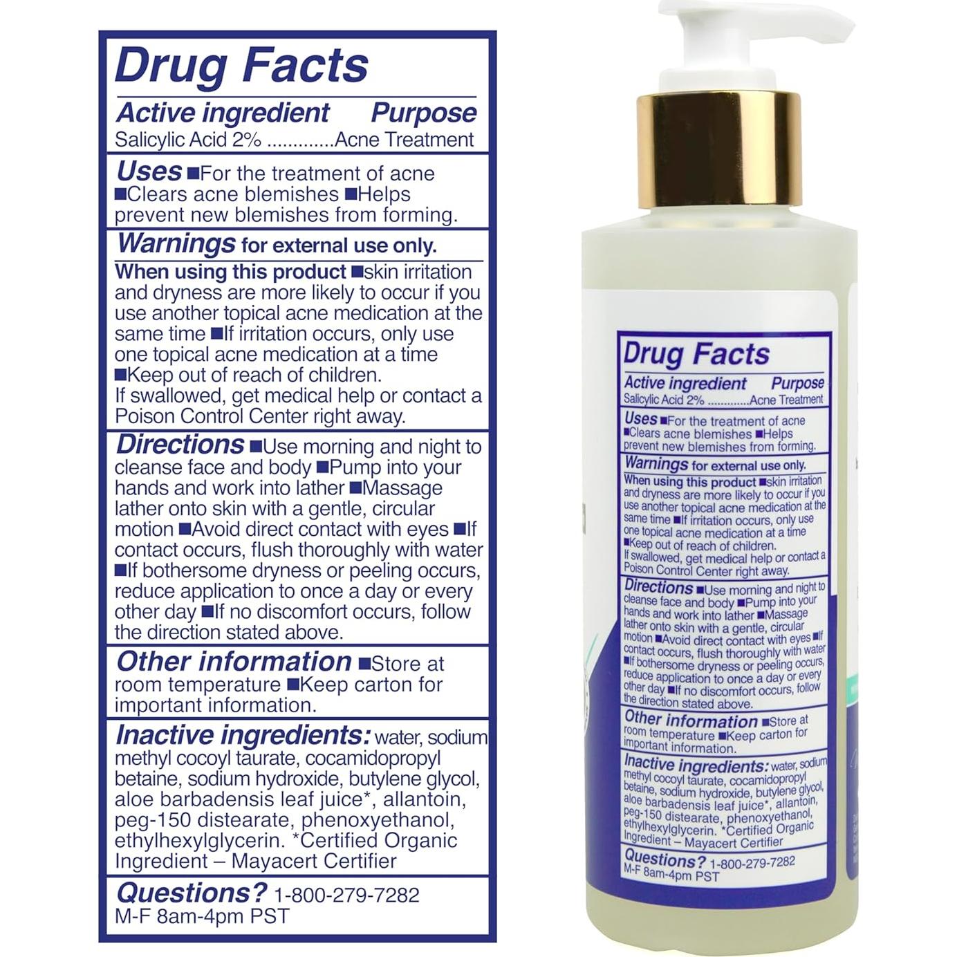 Gel Limpiador Facial TriDerma 2% Ácido Salicílico 236ml