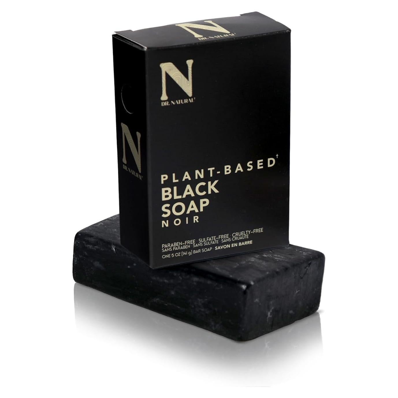 Jabón de Barra Negro Dr. Natural 142 g - Hidratante con Karité